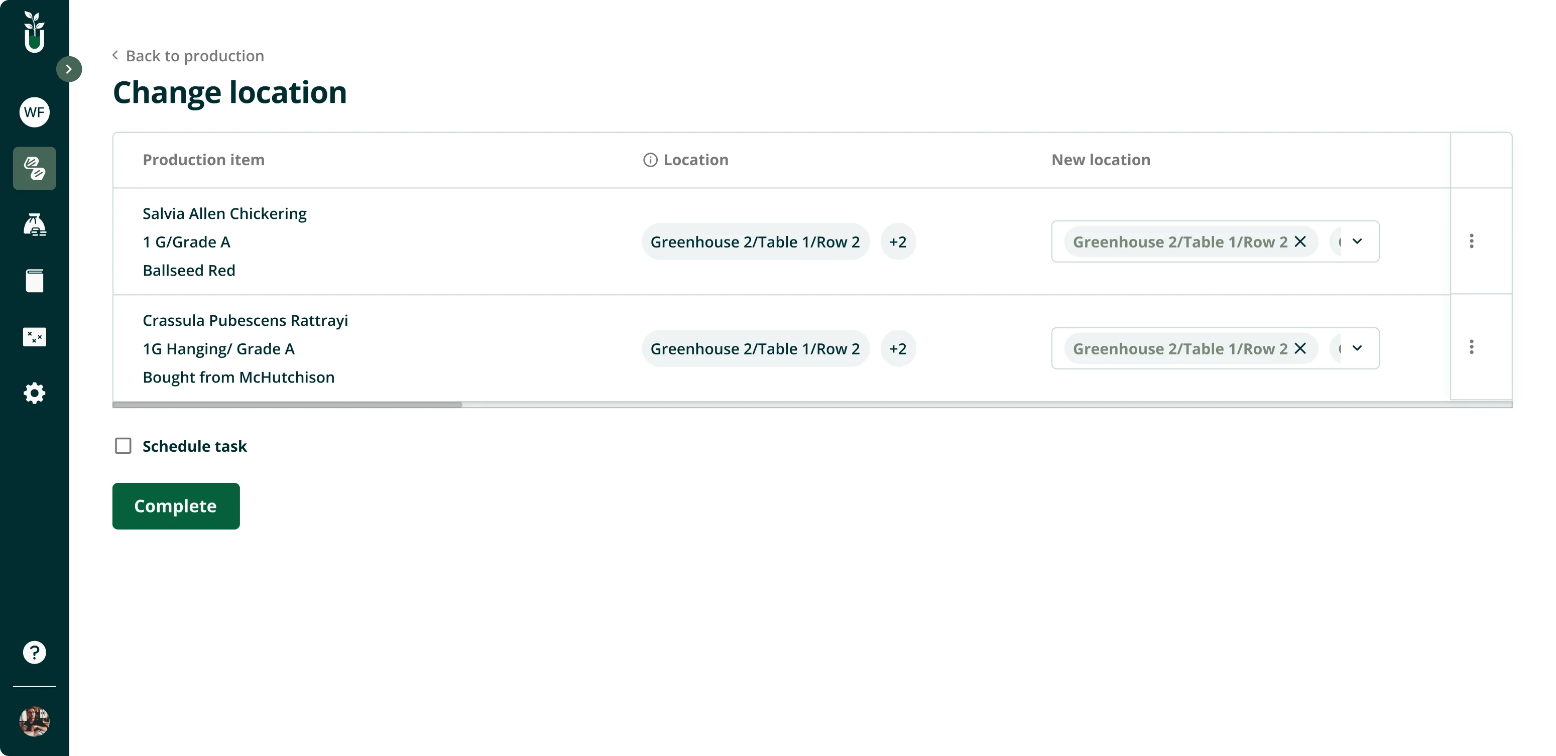 Change location setting design