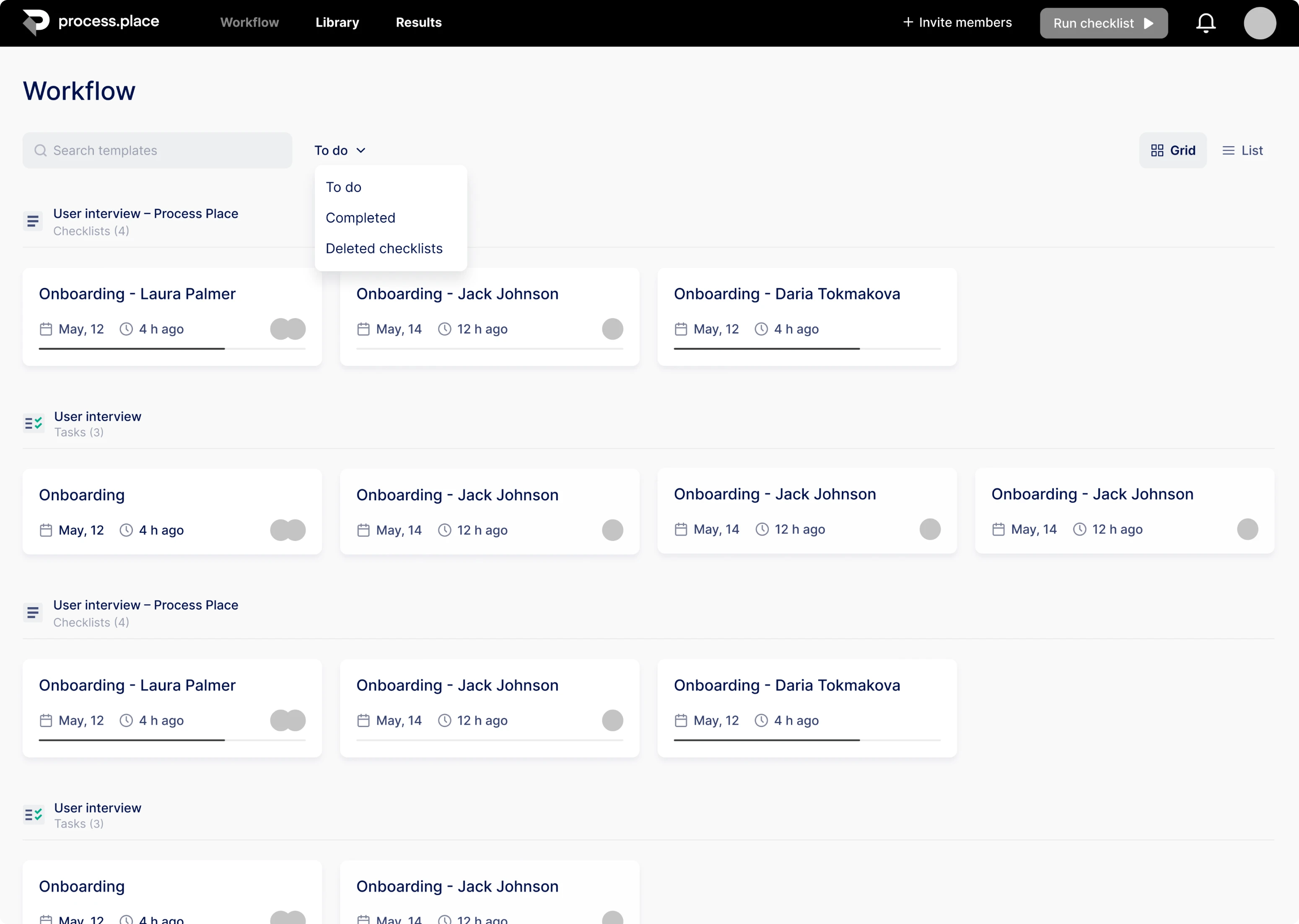 Process Place workflow