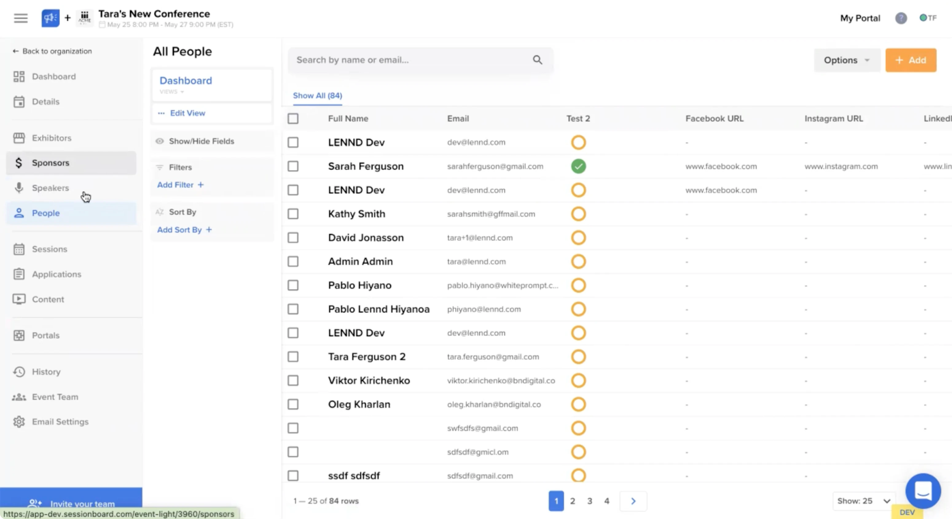 Sessionboard no scalable system before redesign