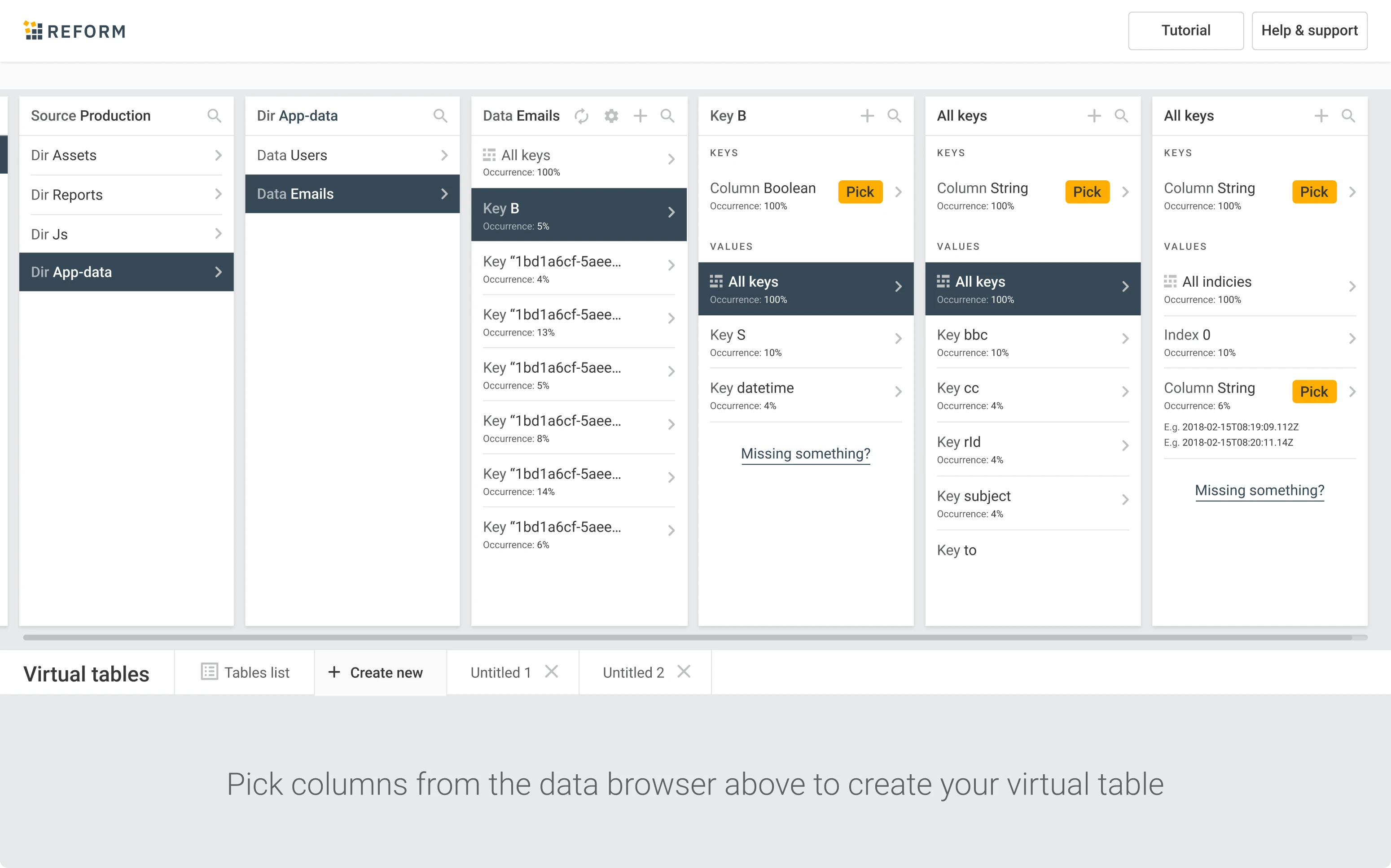 Columns design for Reform