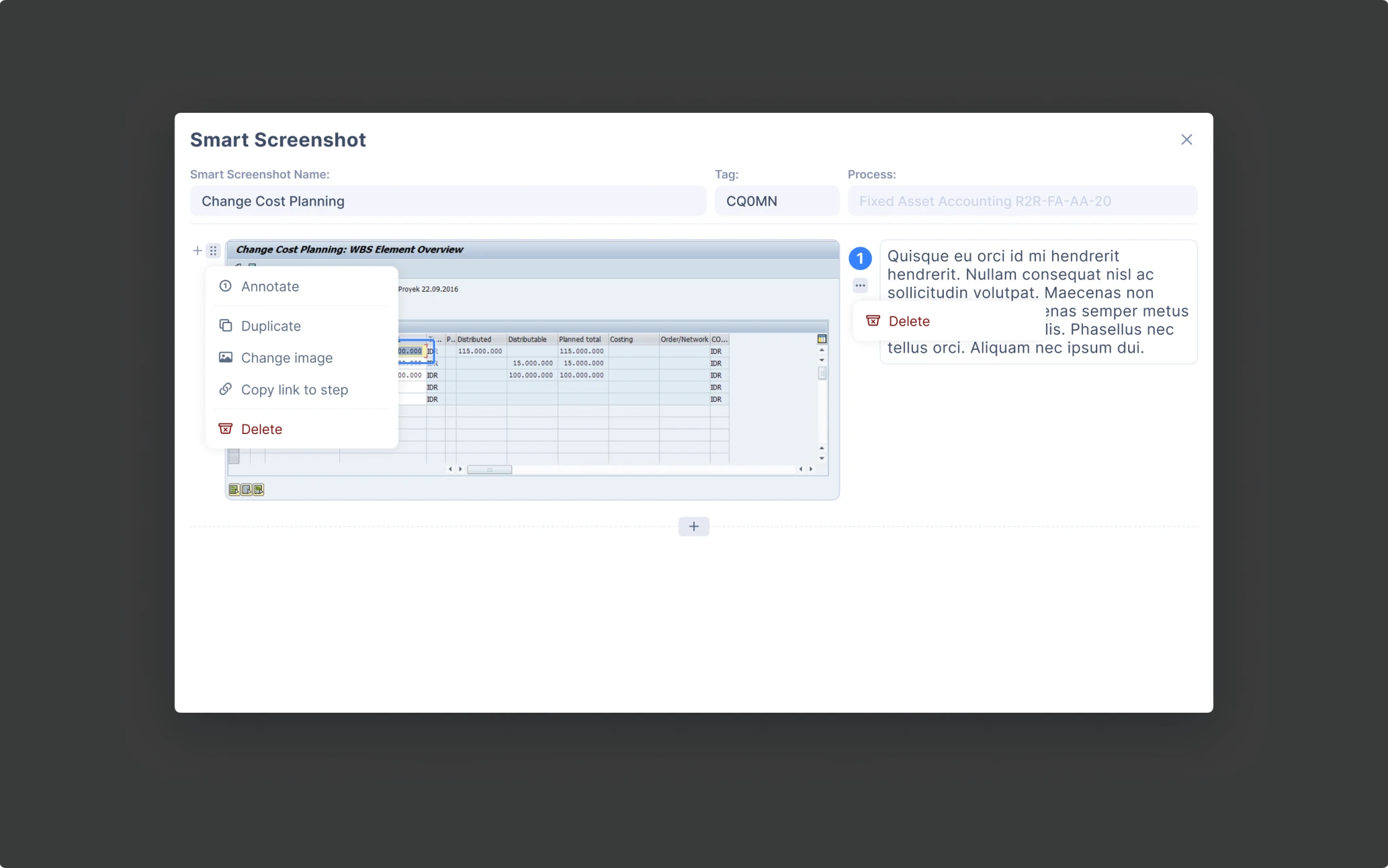 Smart Screenshot functionality