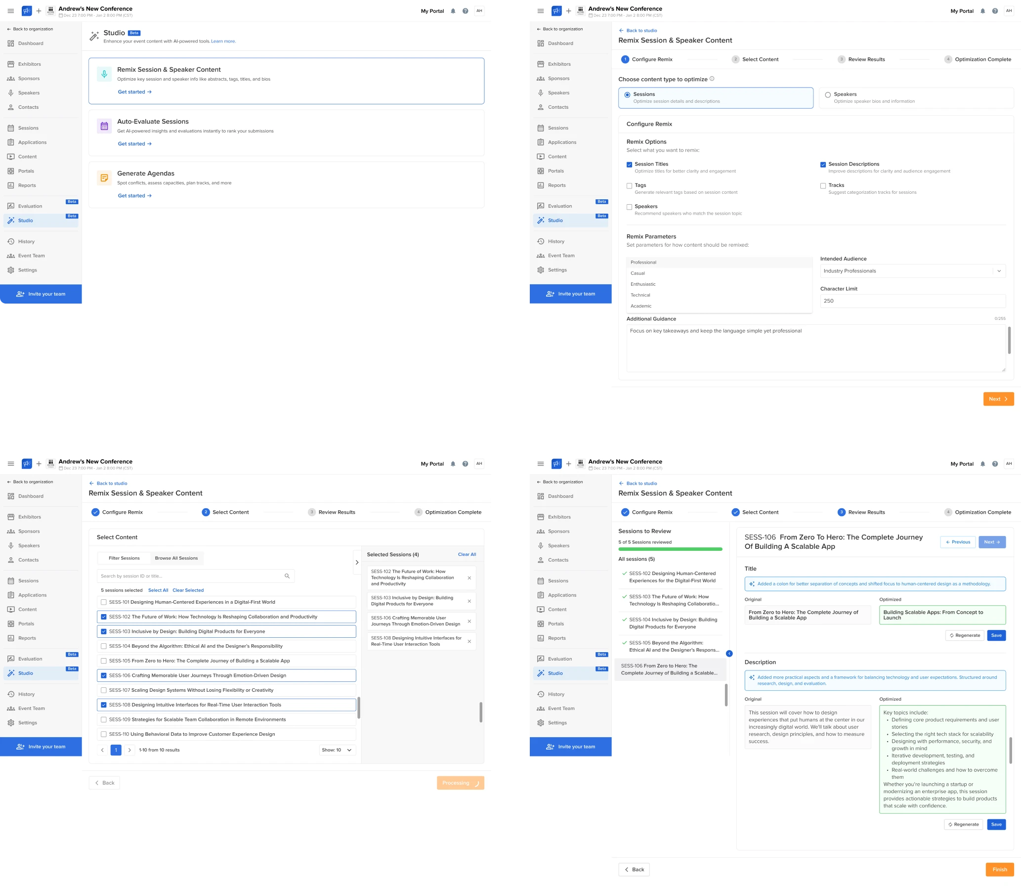 AI features for event management SaaS