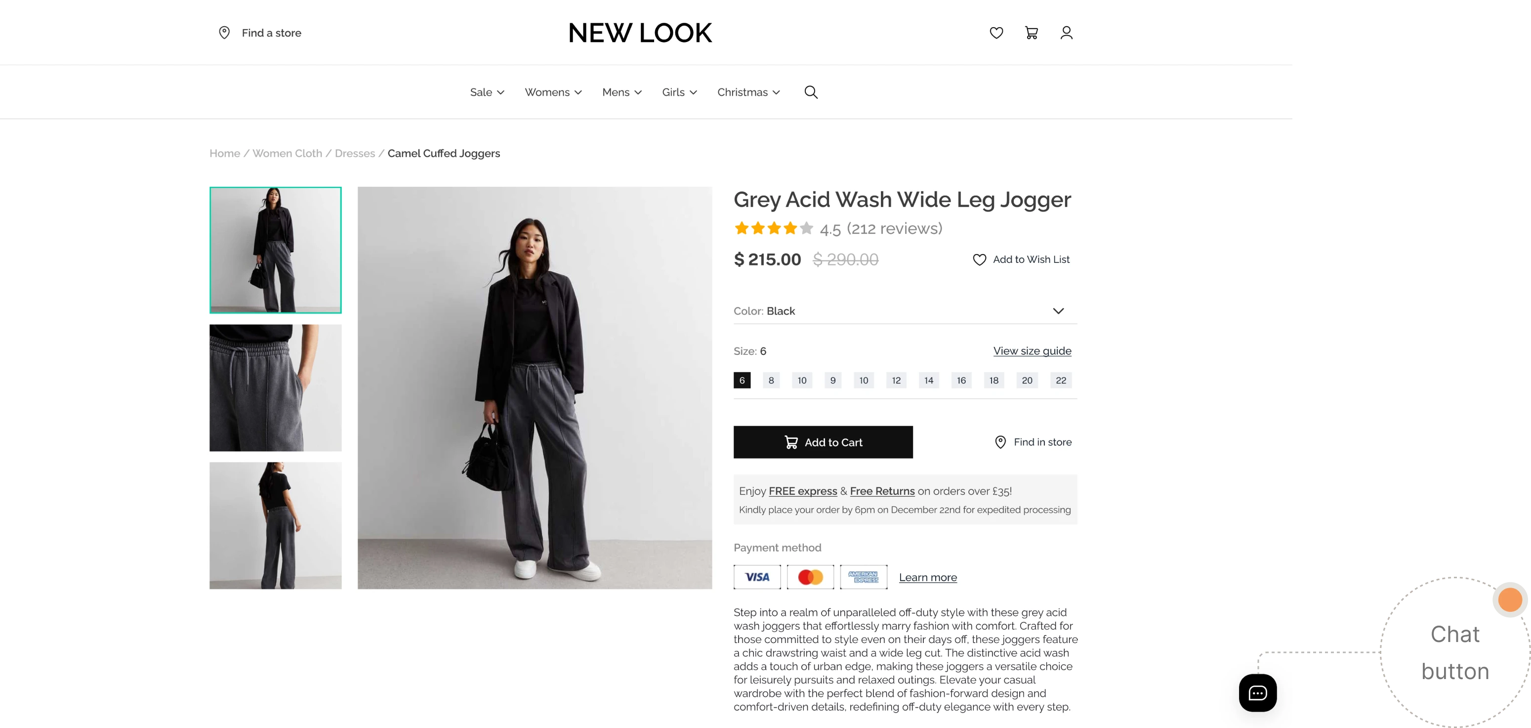 An appearance of the chat in different conditions