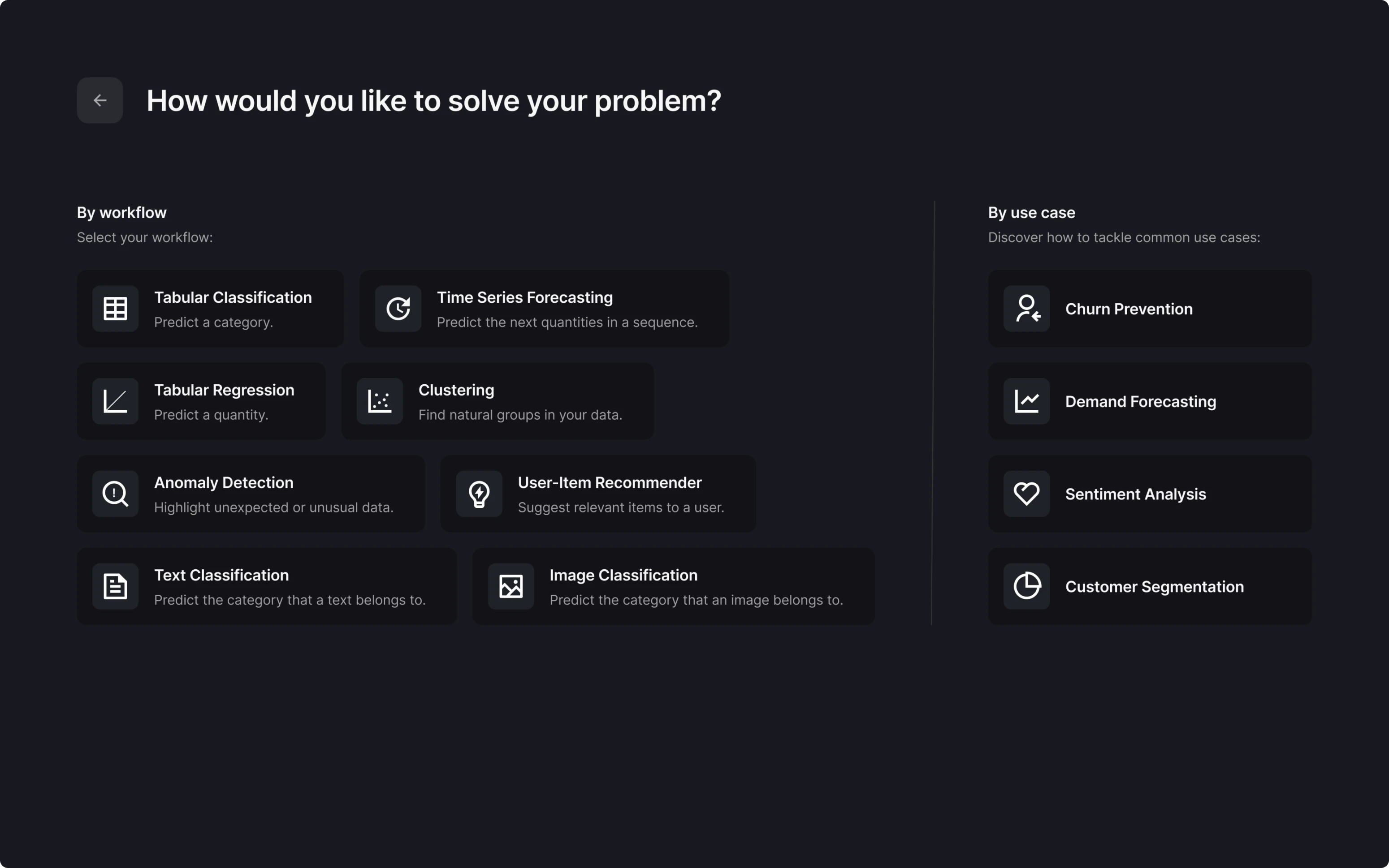 dark UI for data SaaS case study