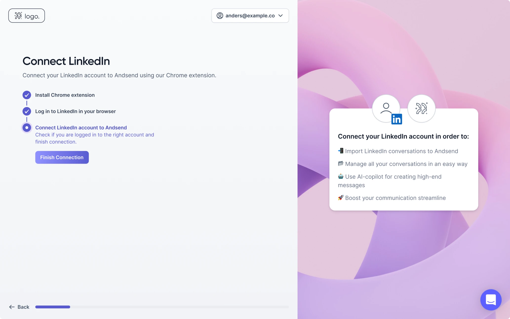 Redesign of the registration screen