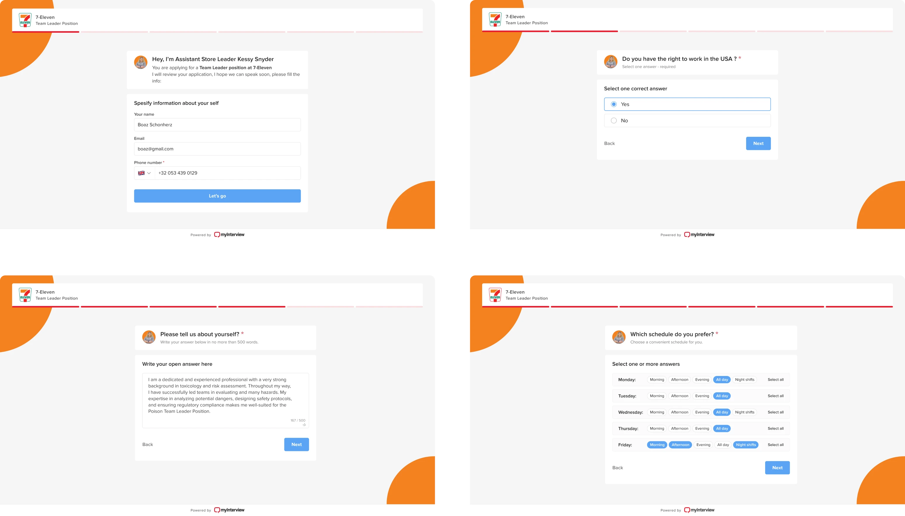 myInterview improved flow after the redesign