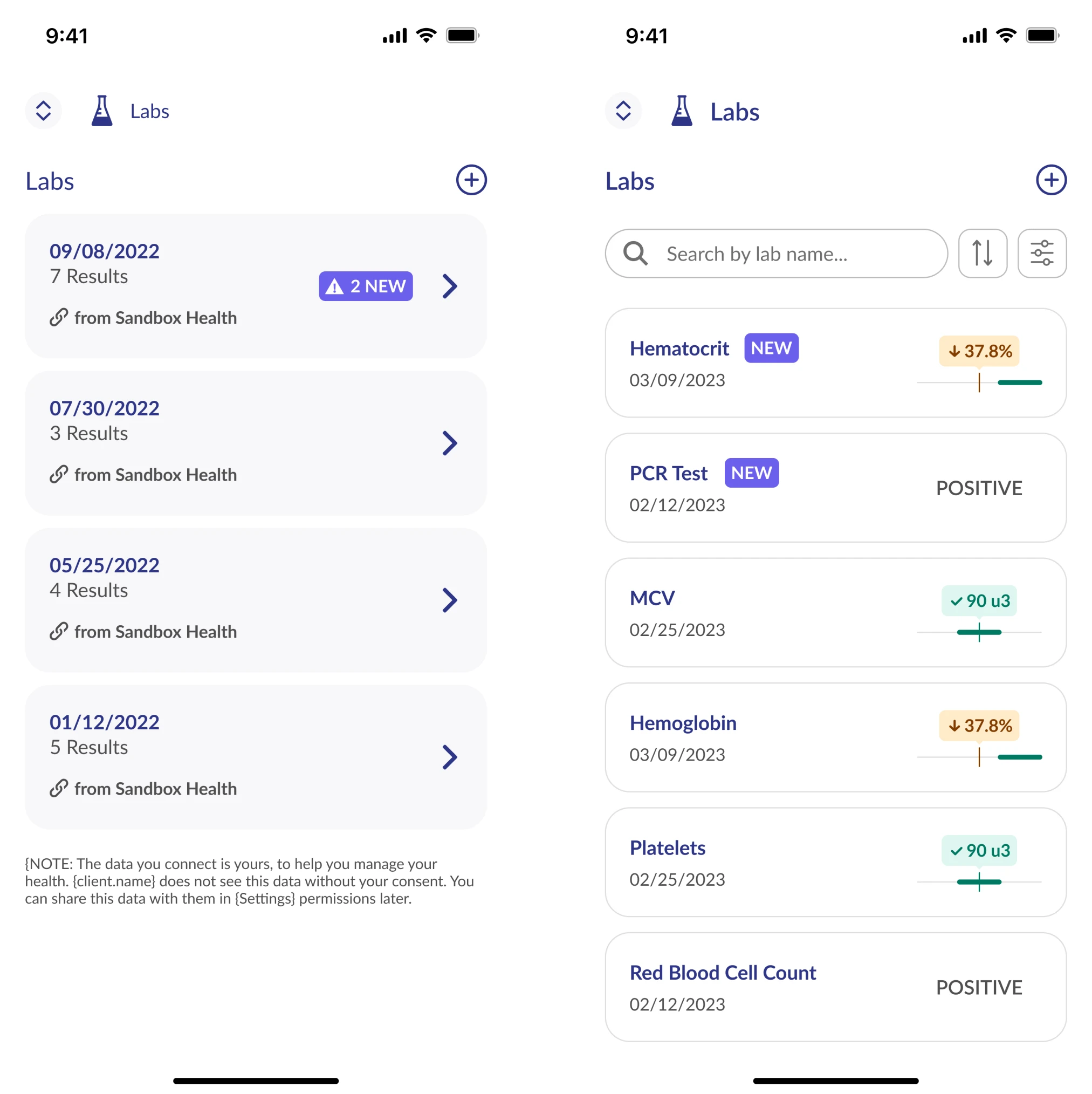 healthcare mobile app UI interface design example before and after redesign
