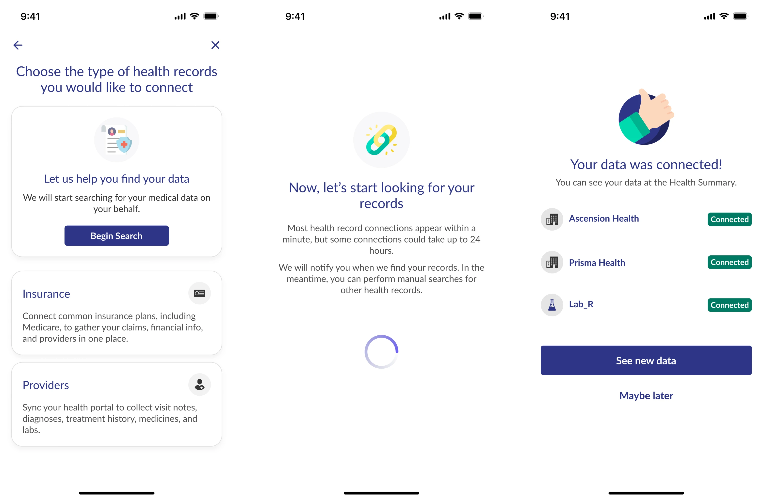 UI UX design of a mobile app for healthcare platform