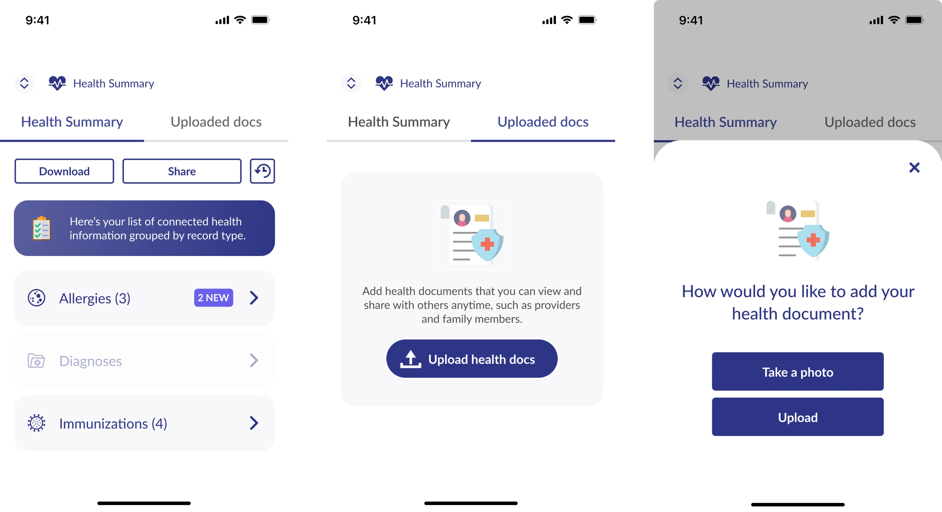 healthcare SaaS app design example
