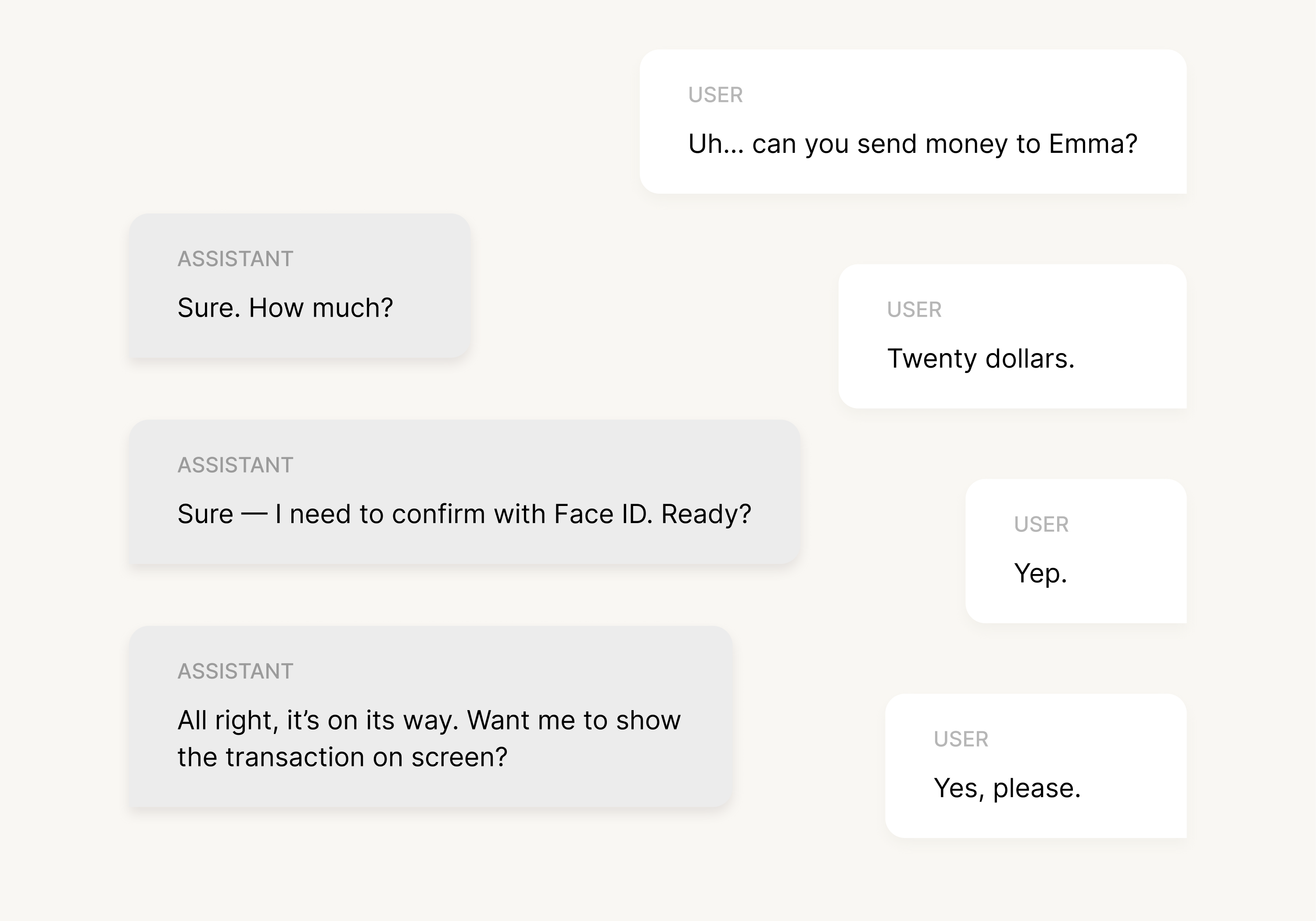 Simple example based on a banking feature