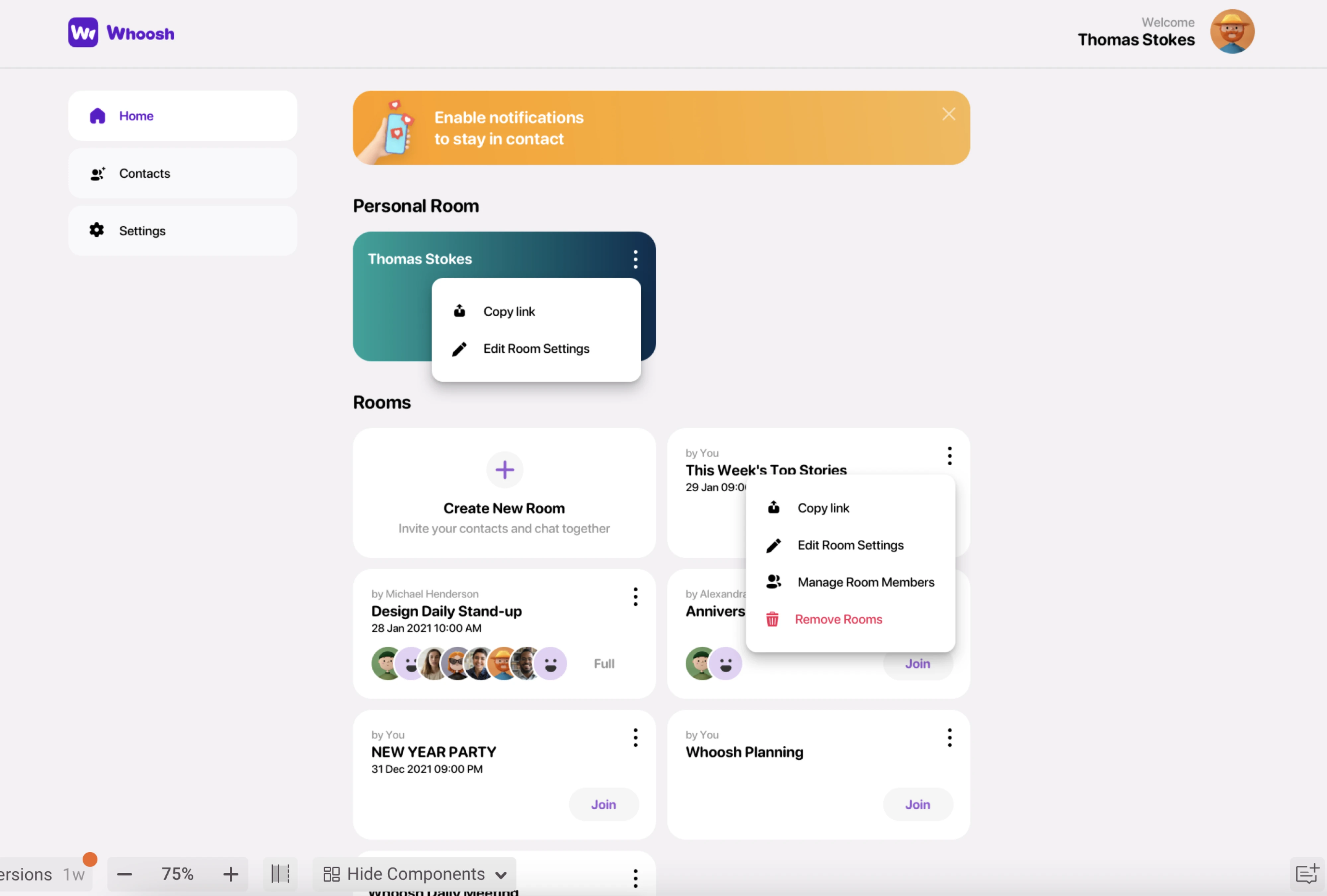 saas interface before redesign