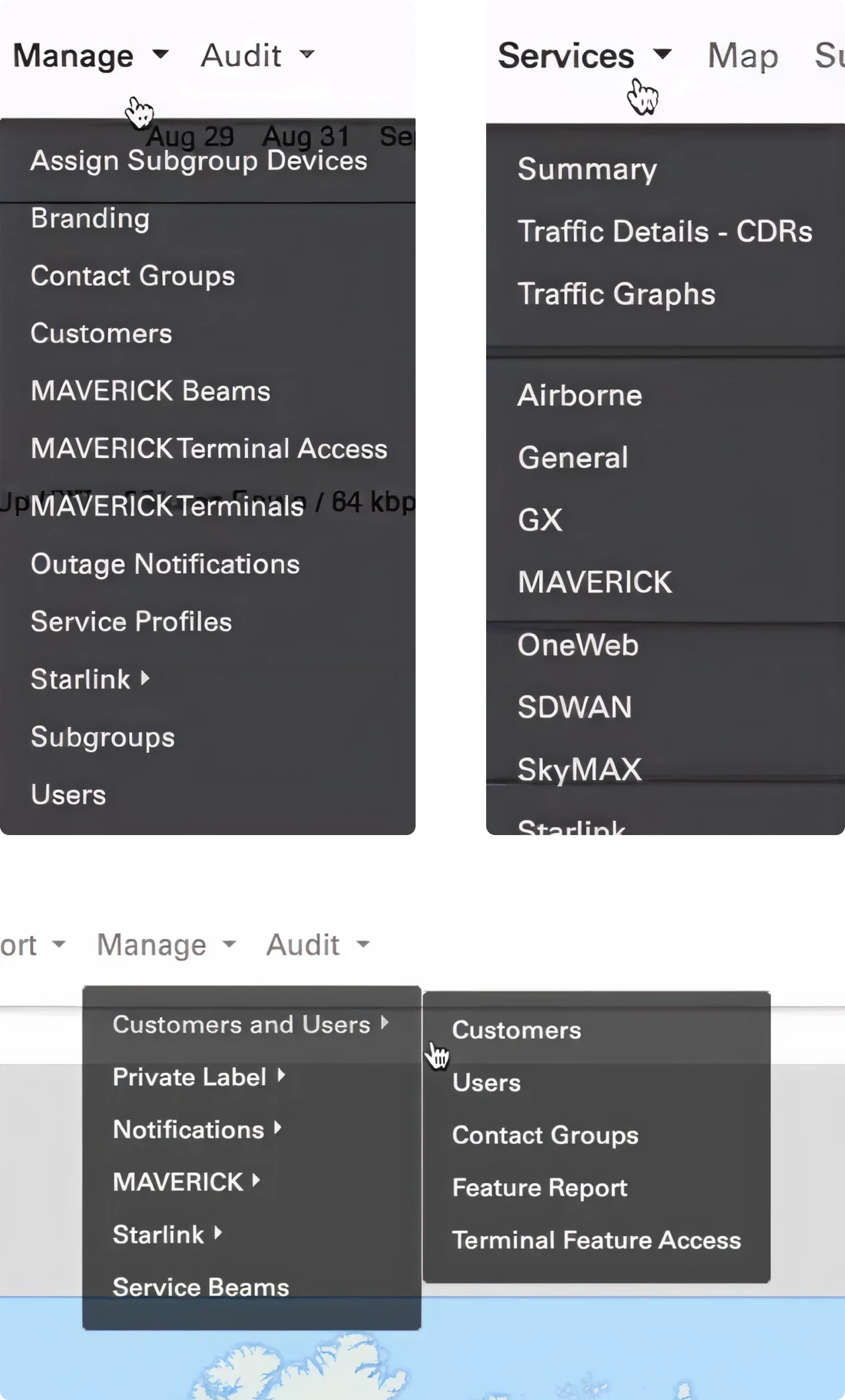 Topbar before the redesign