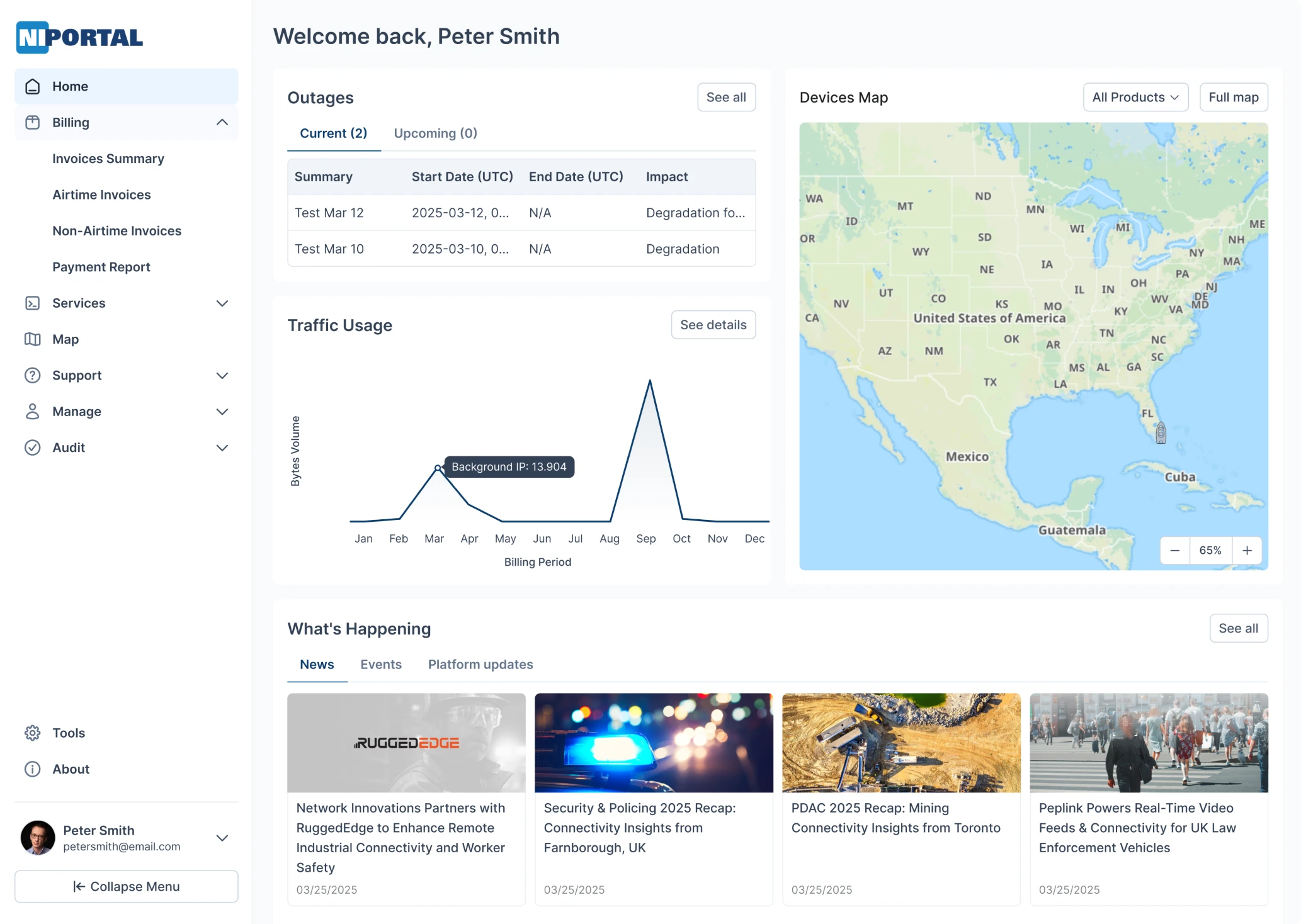 Homepage after the redesign