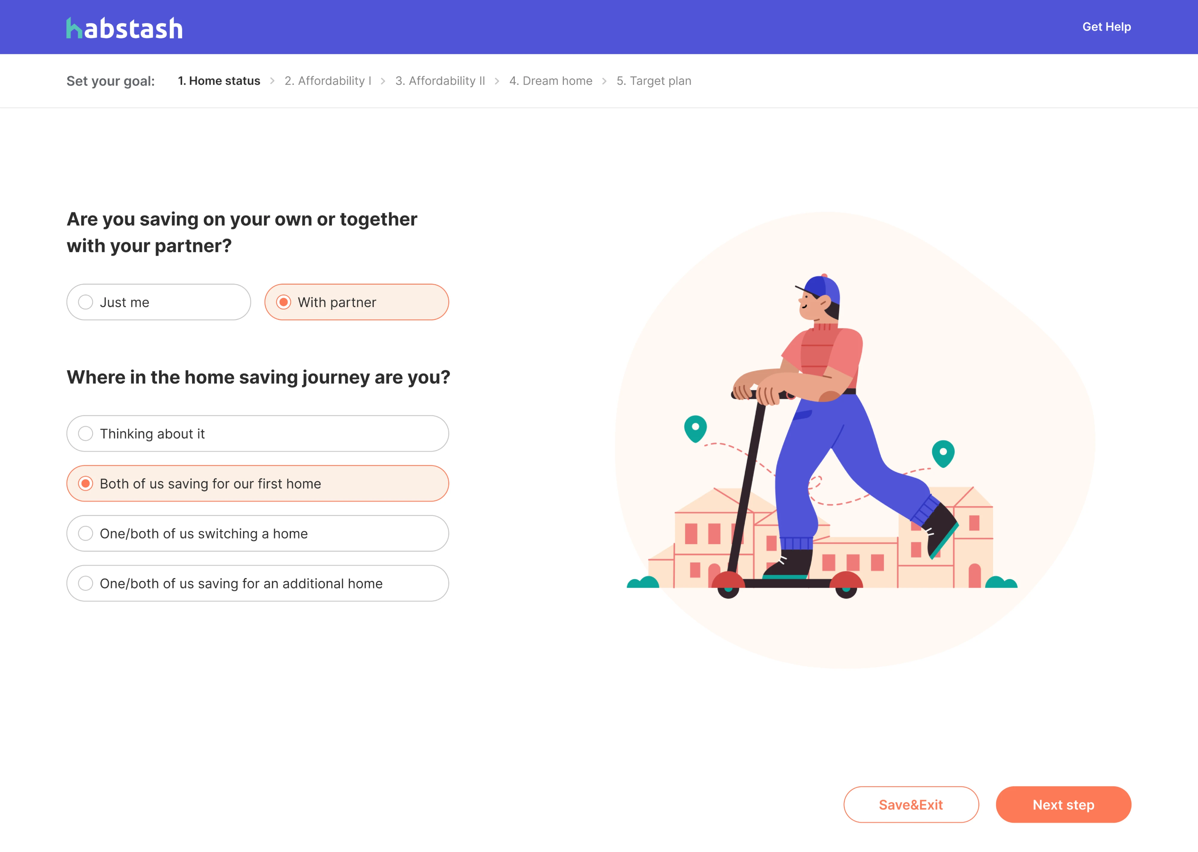 Persona-based onboarding flow for a fintech SaaS