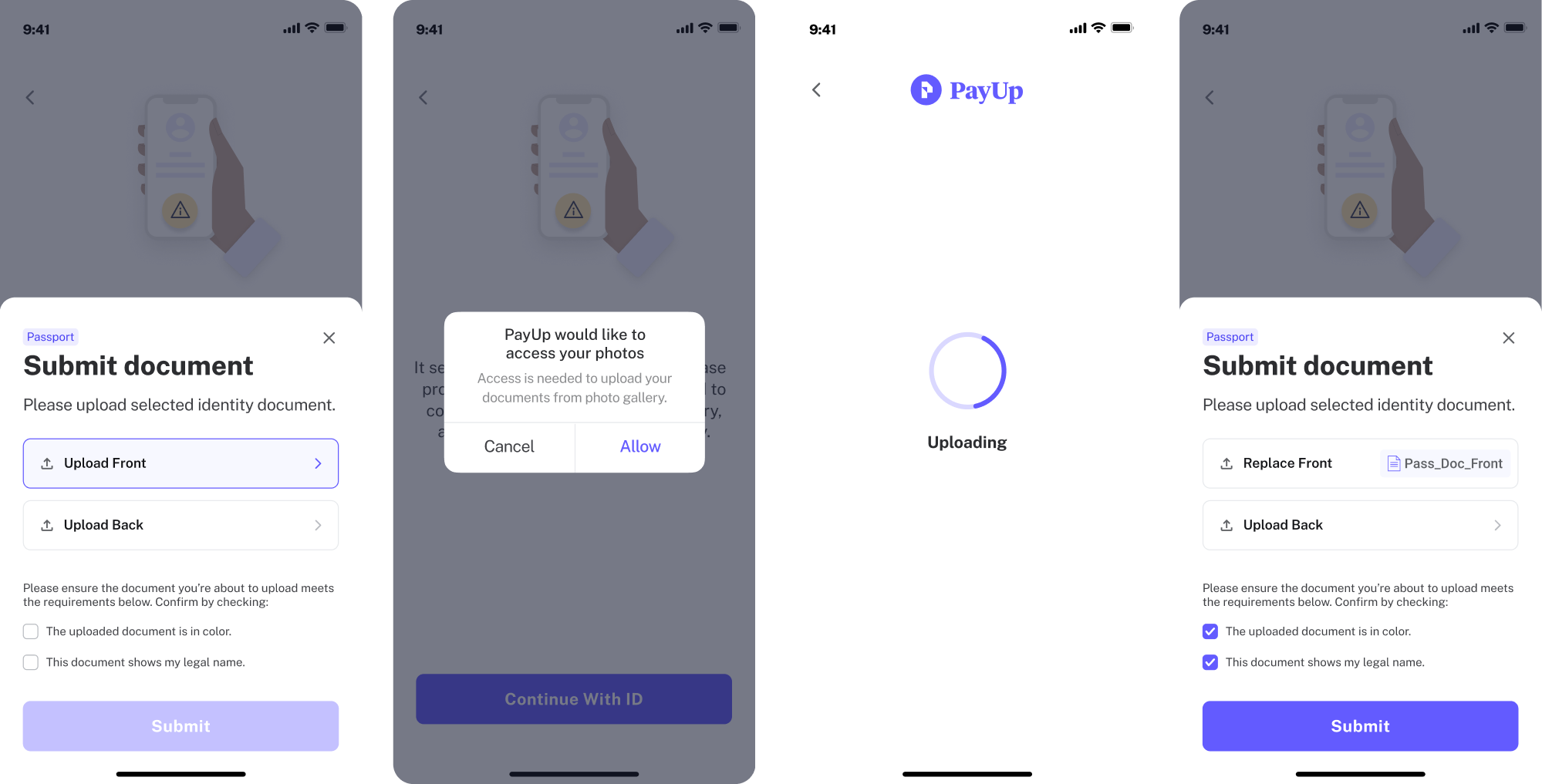 mobile file upload ui