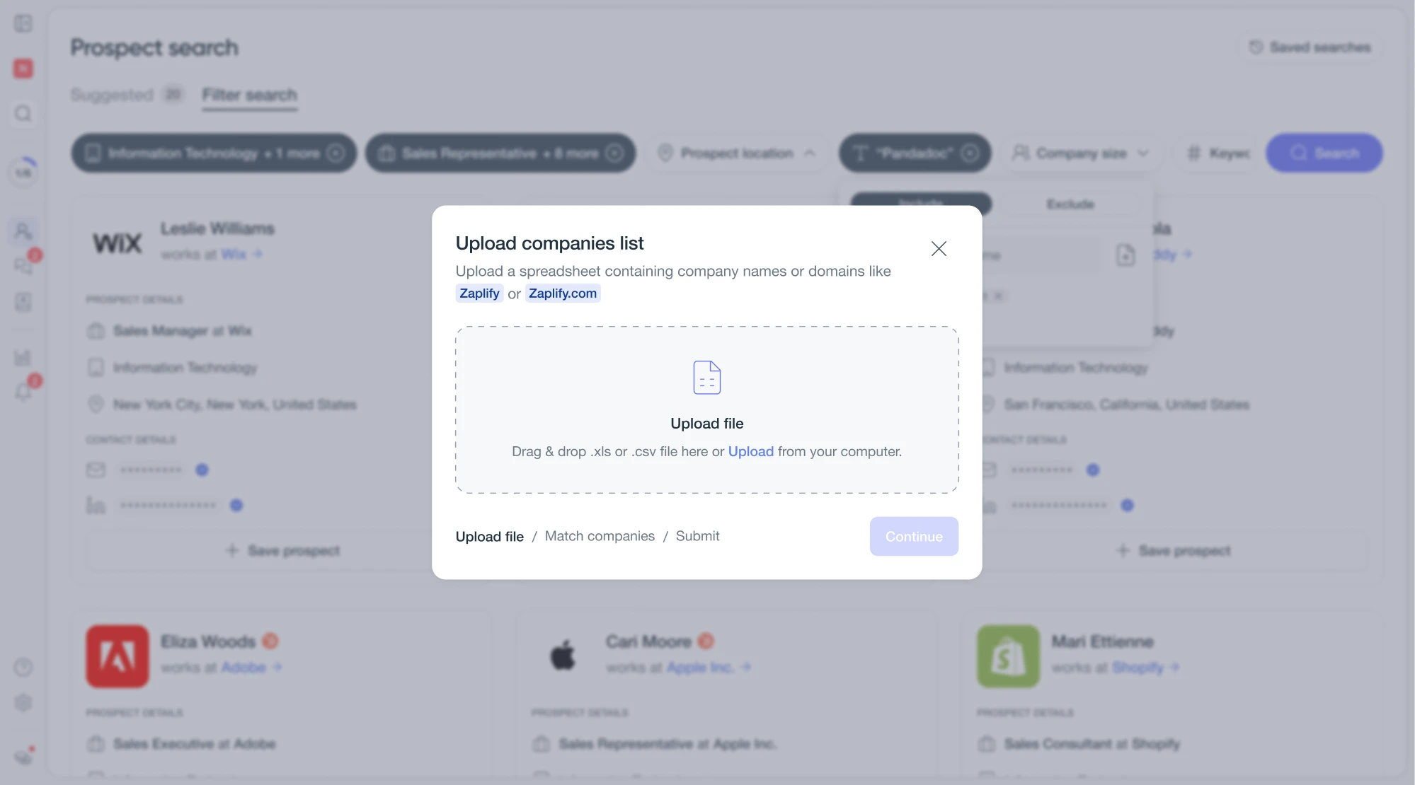 file upload ui example