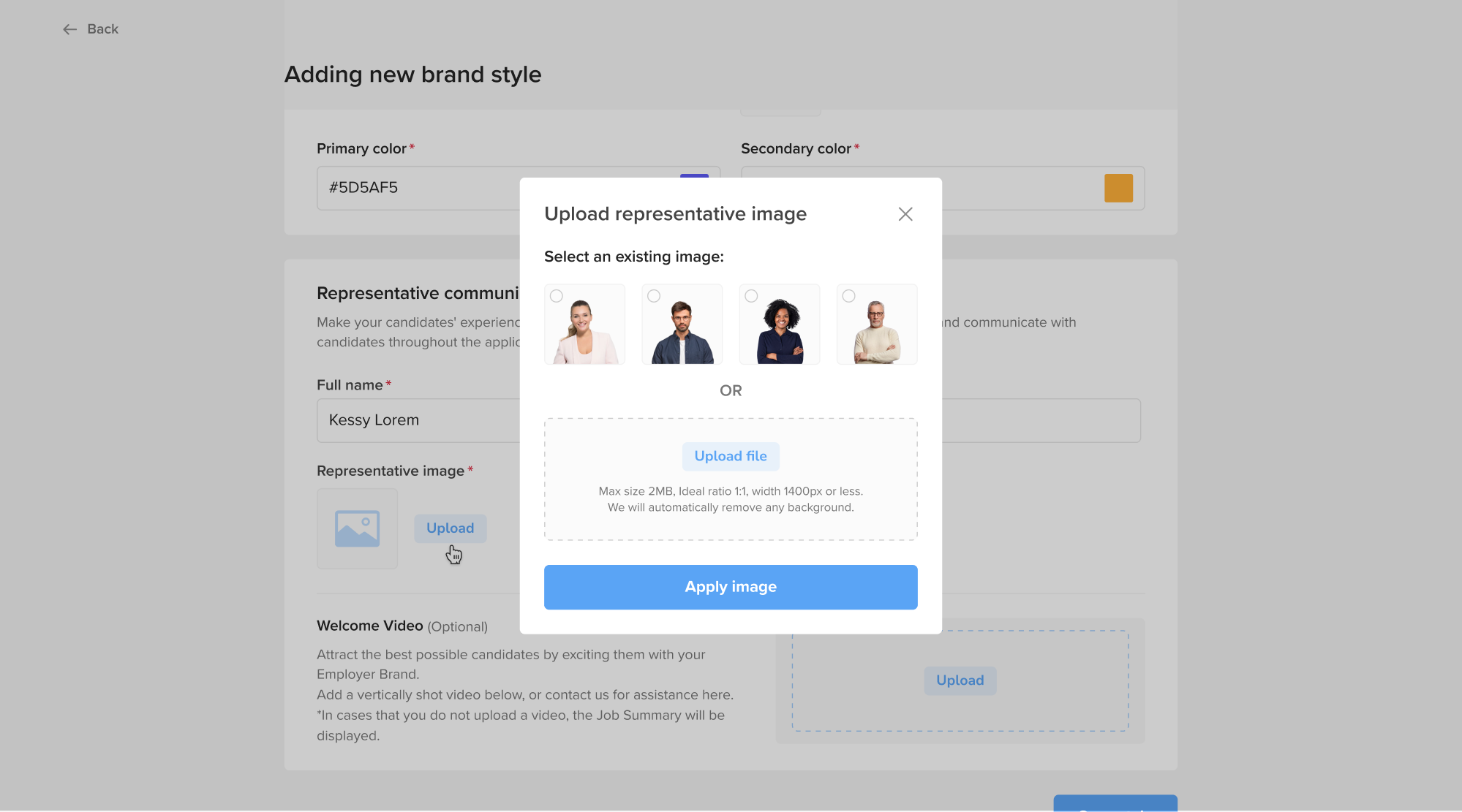 file upload ui design