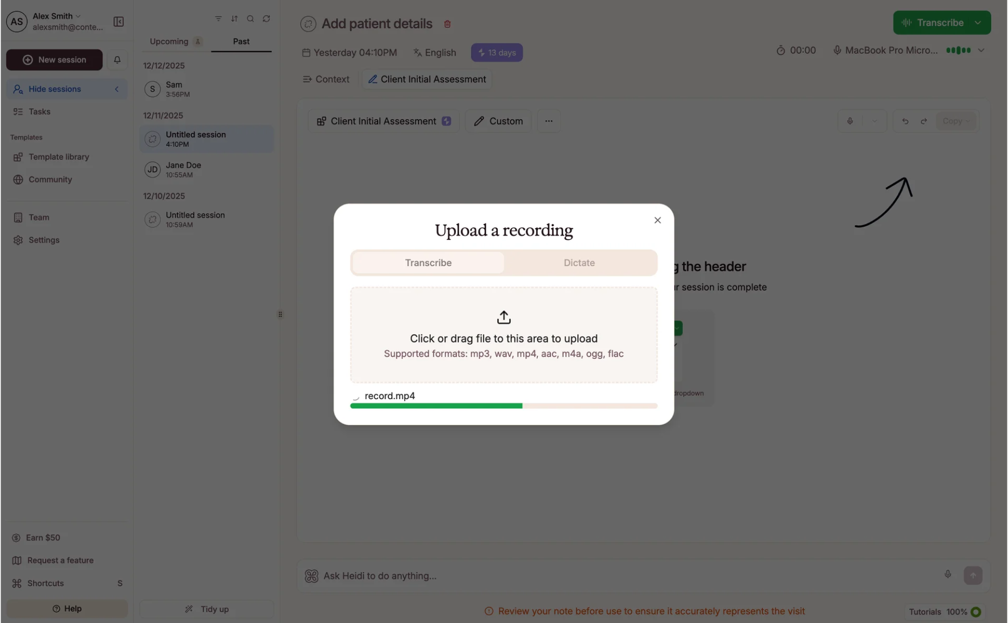 file upload progress bar