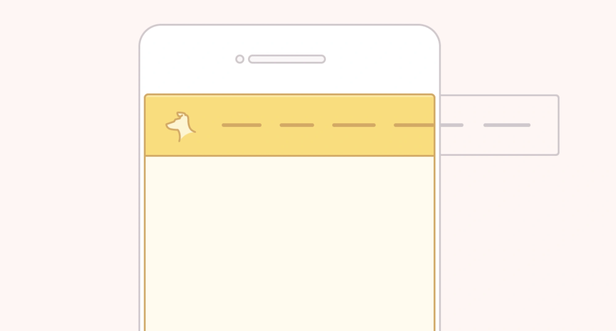 wireframe of a horizontal scrollable breadcrumb bar