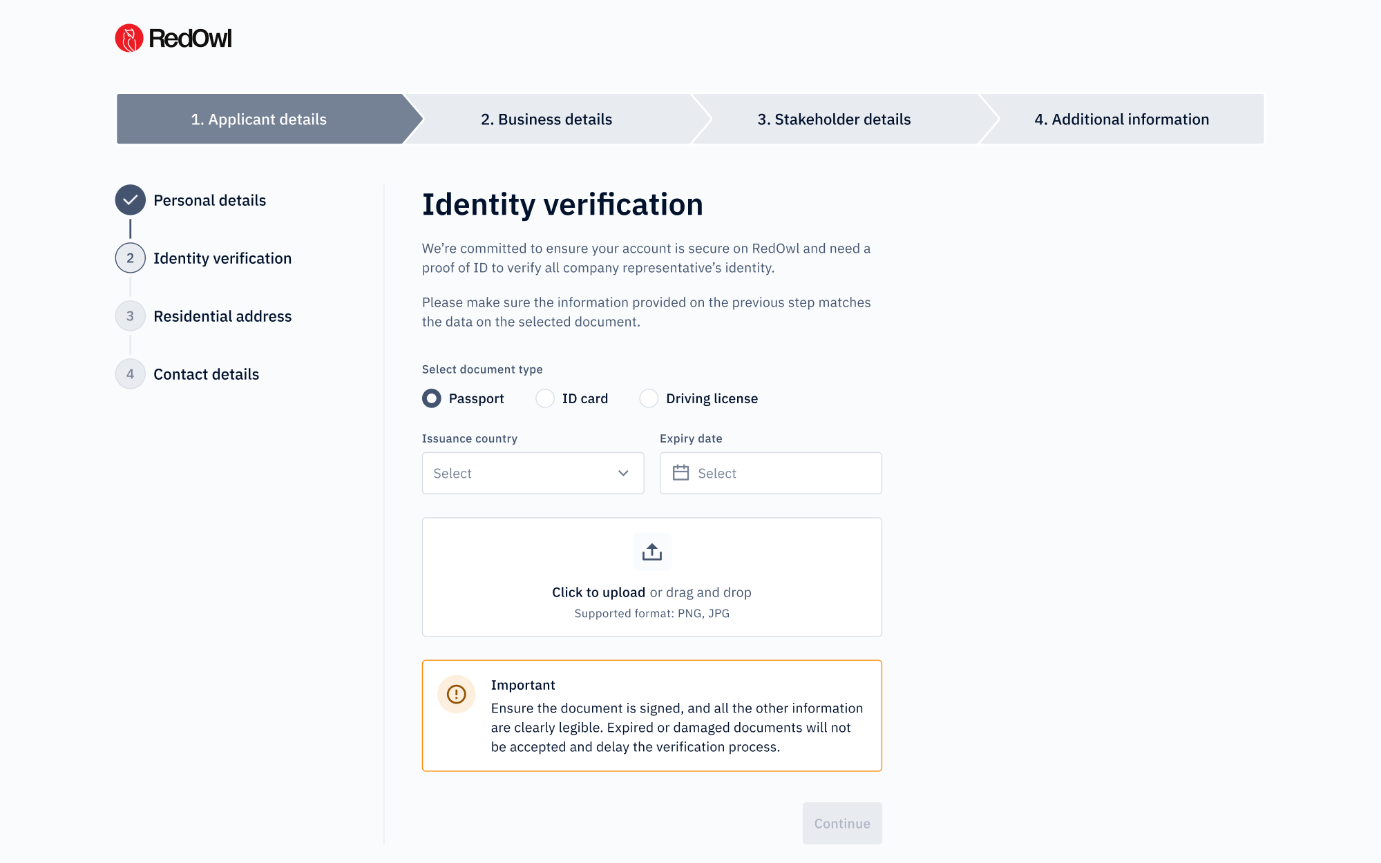 breadcrumbs in a fintech SaaS example