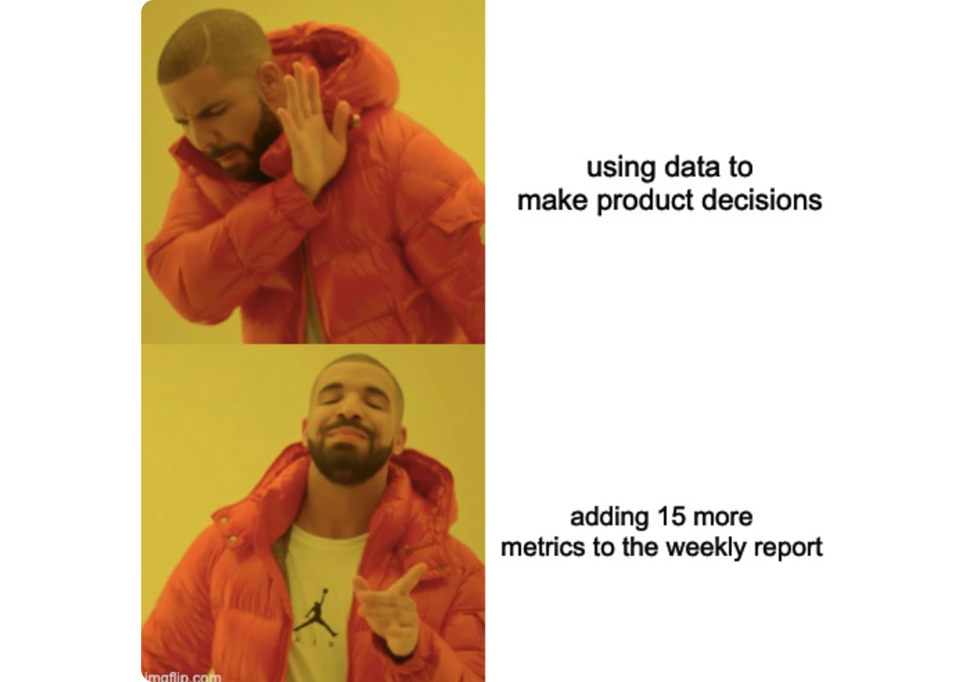 ux analytics endless tracking meme