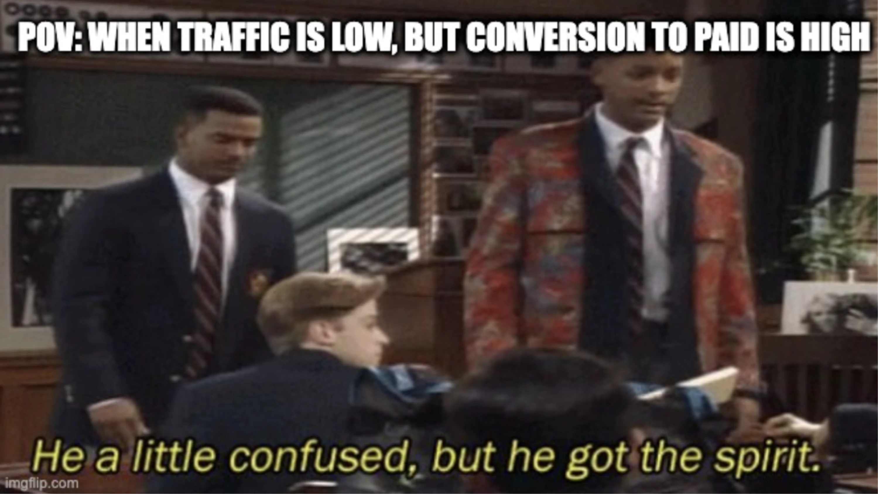 low traffic meme
