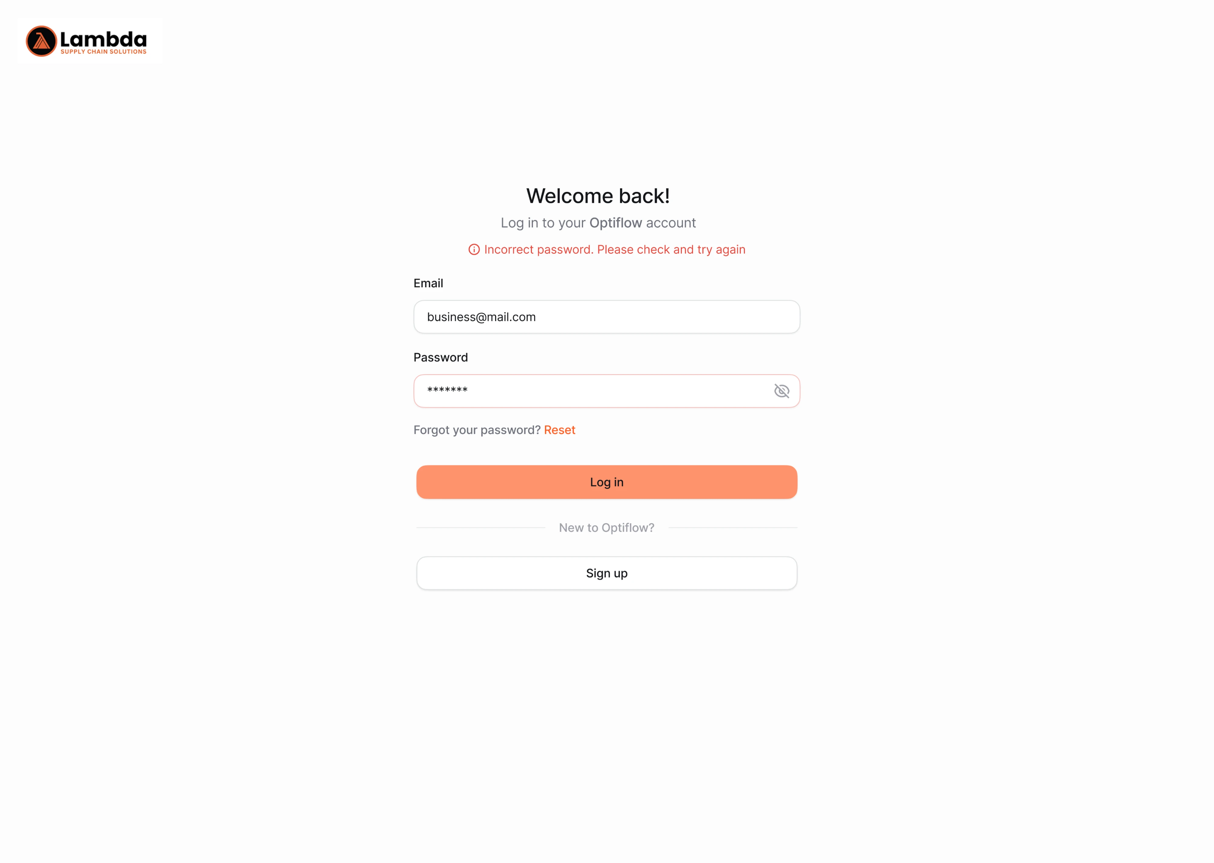 login page example