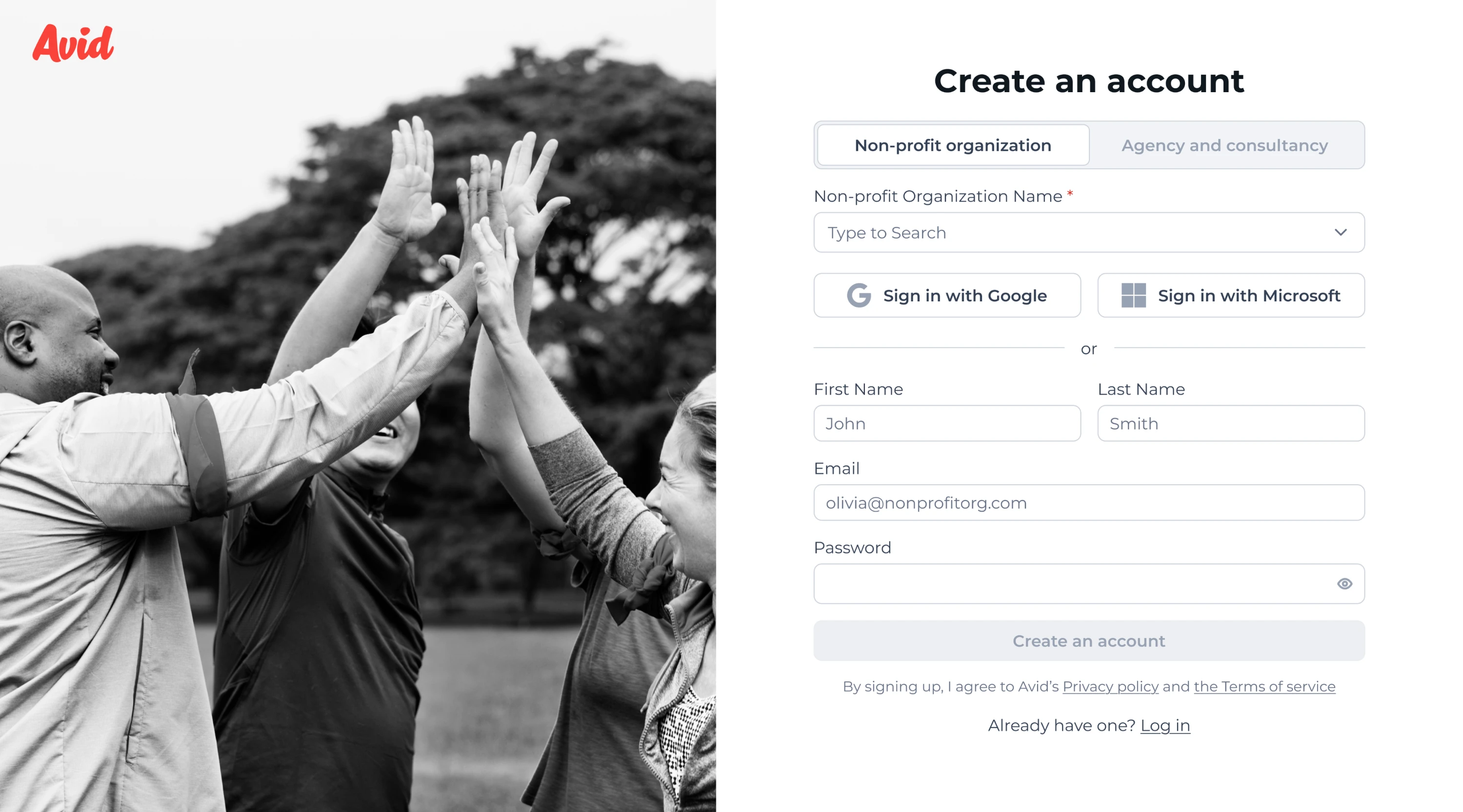 sign-in page example