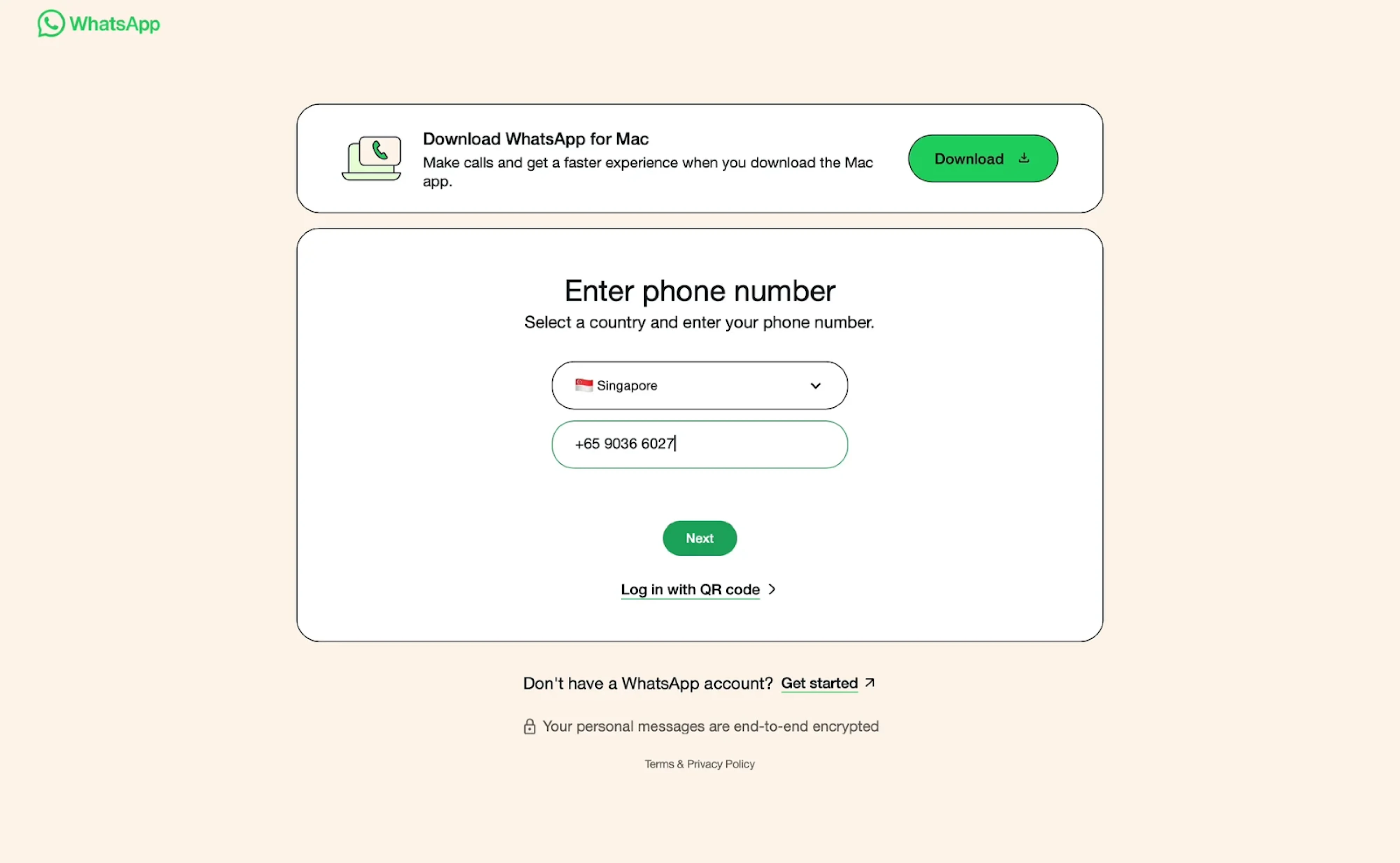 modern login page example