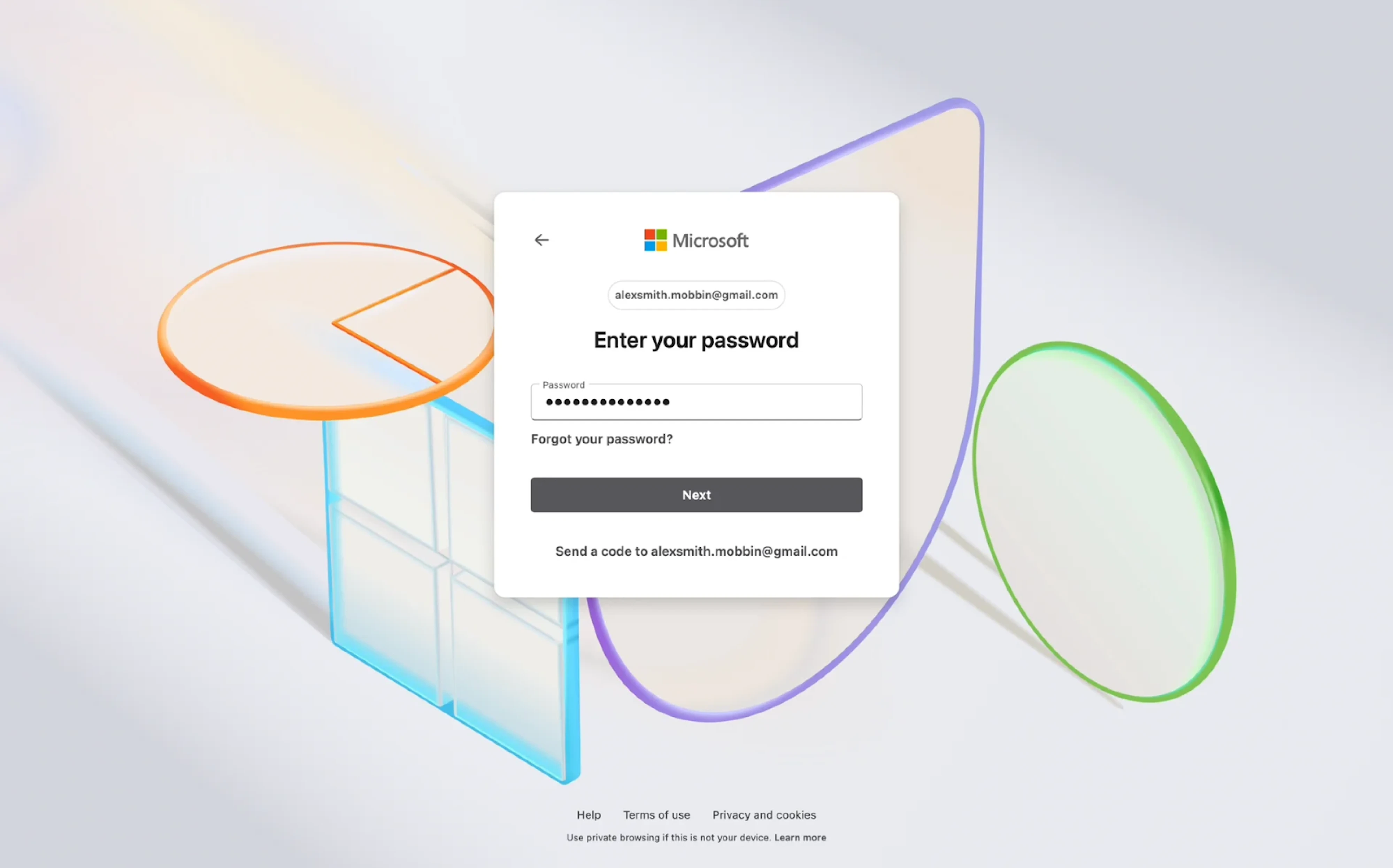 login screen example