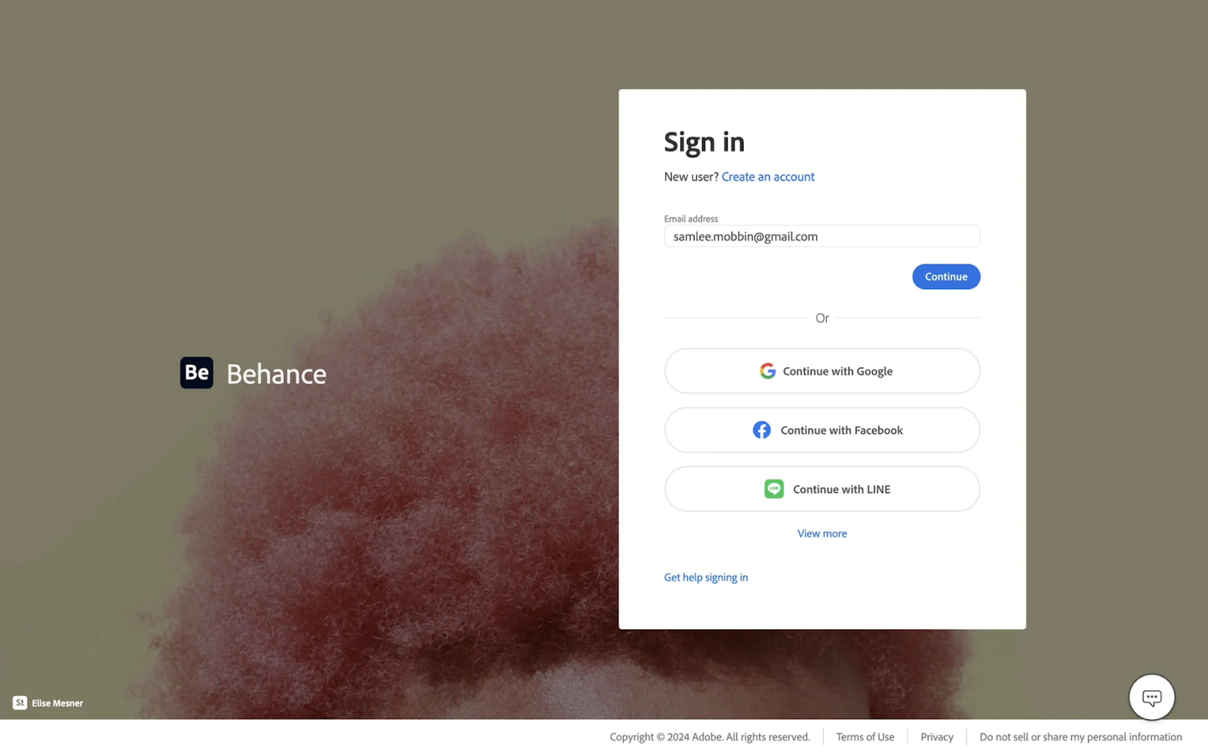 login page design example