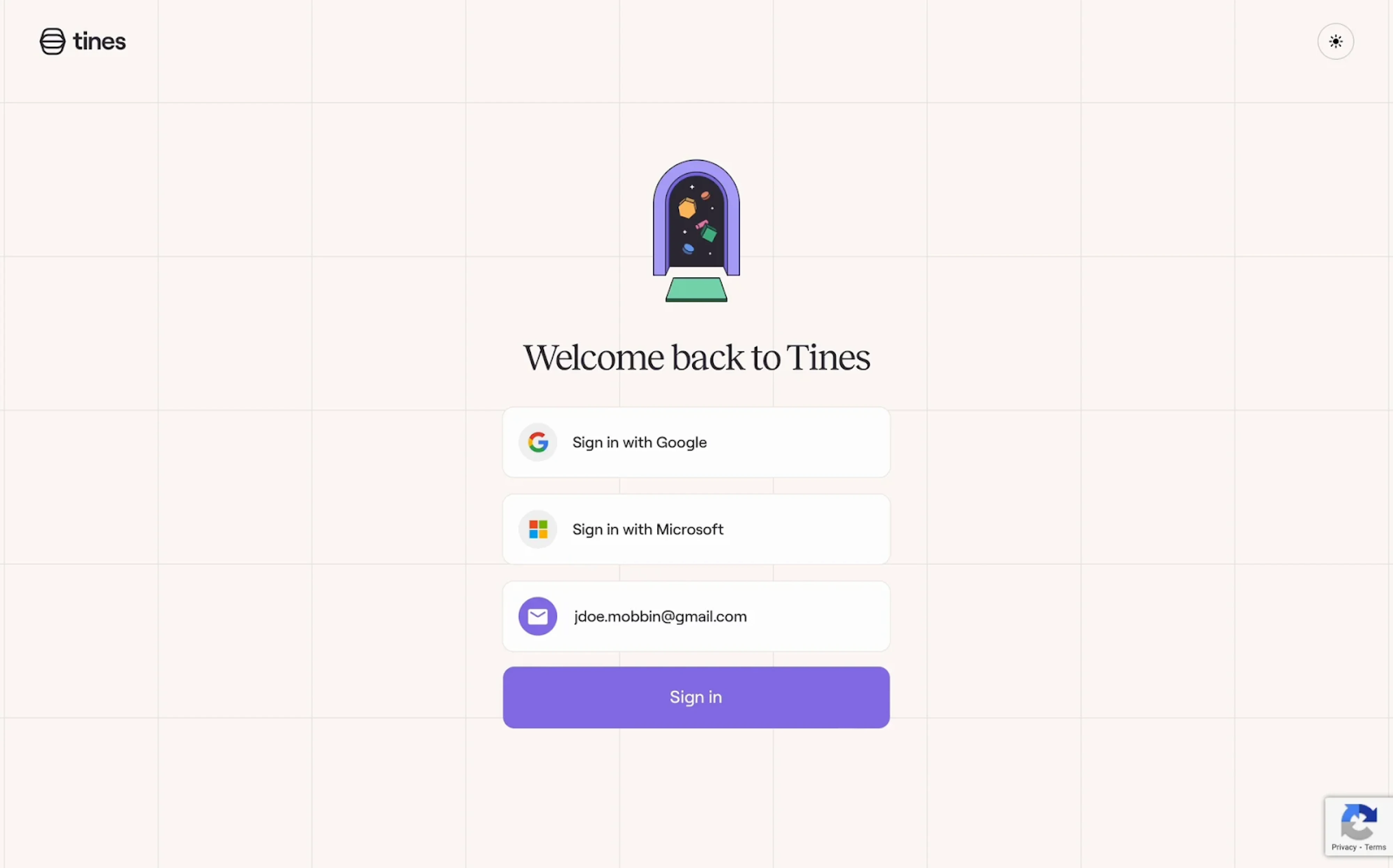 login page design example