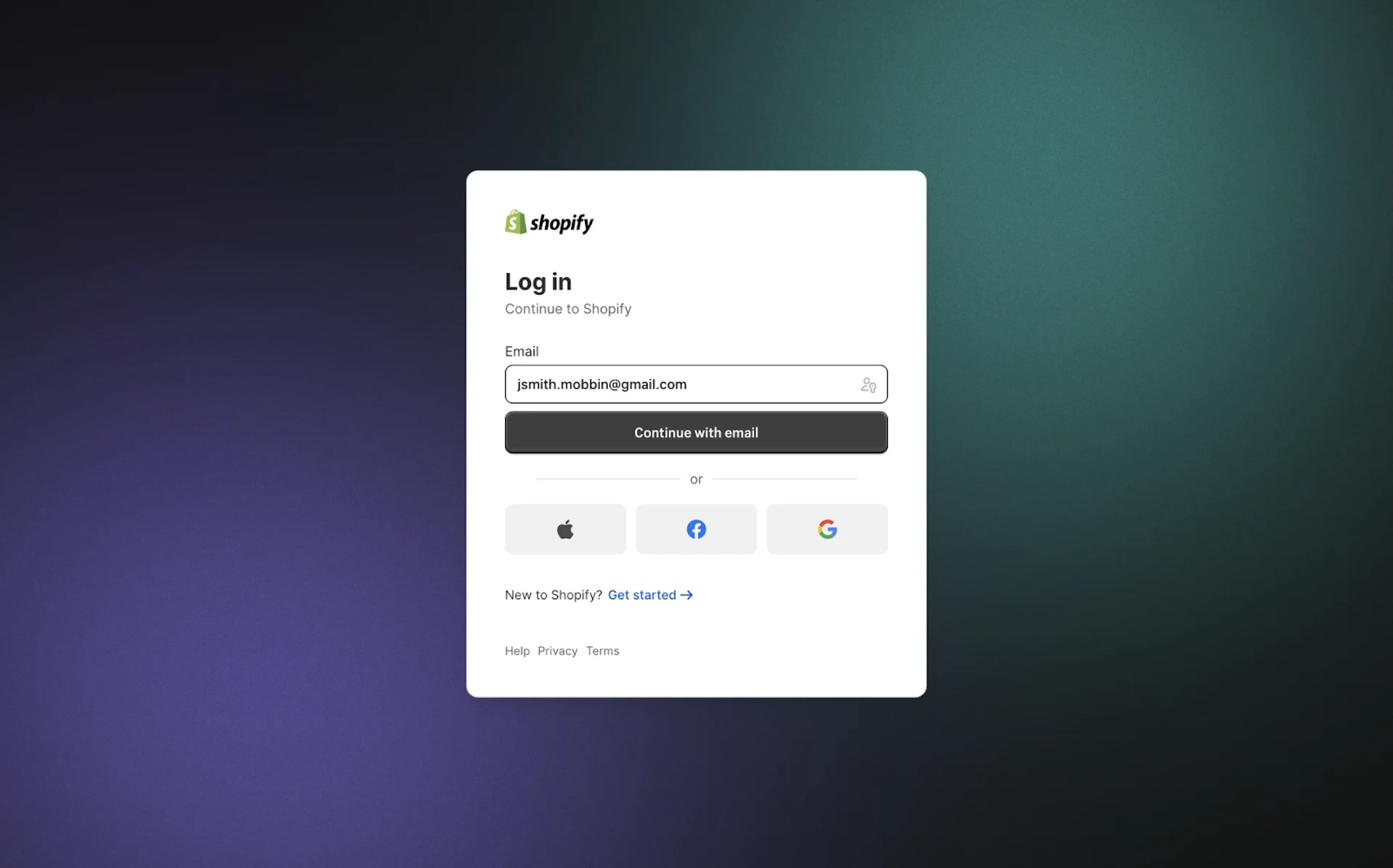 login screen design example