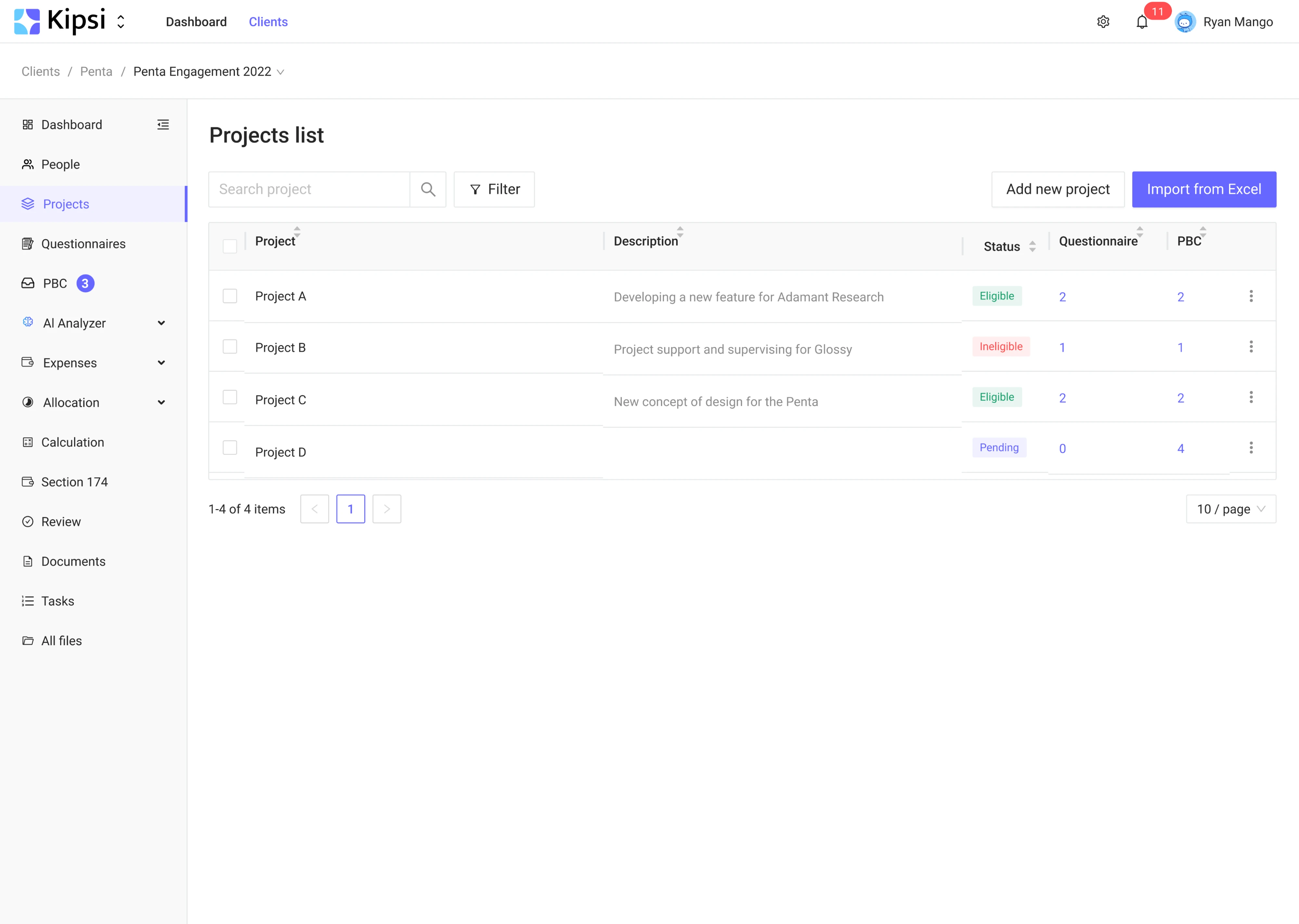 information table design