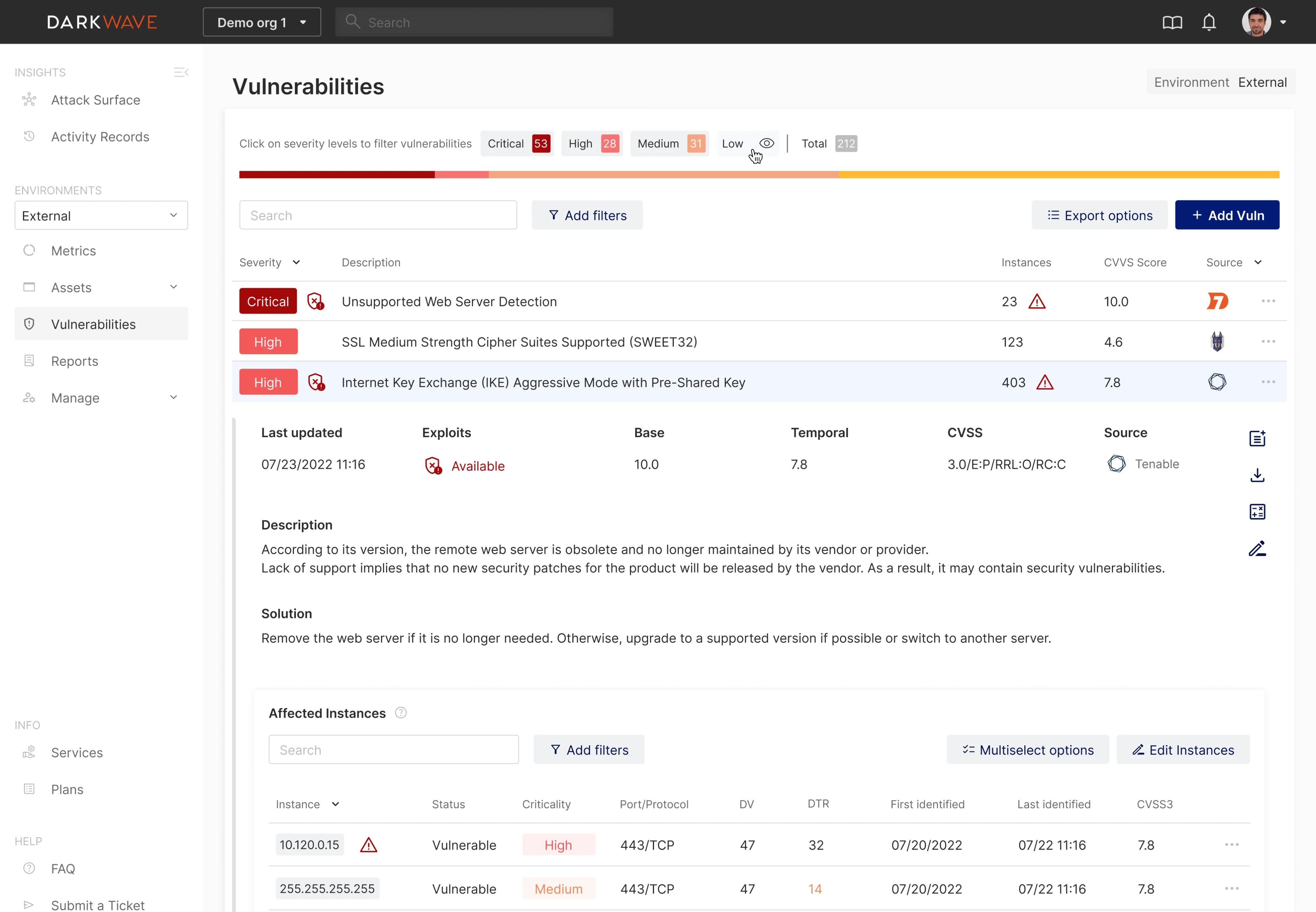 Vector0 (DarkWave) cybersecurity platform