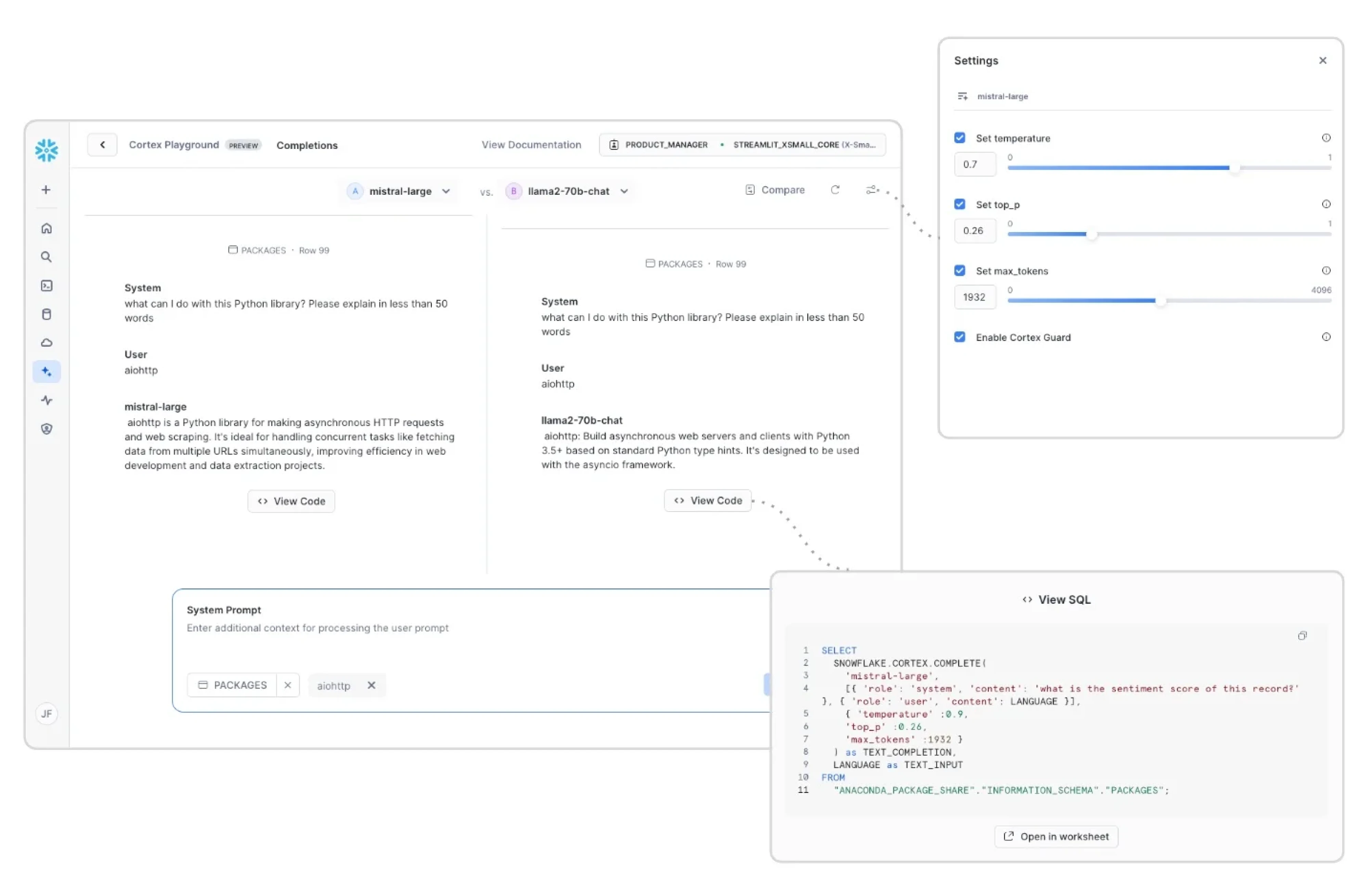 Snowflake query-first interface