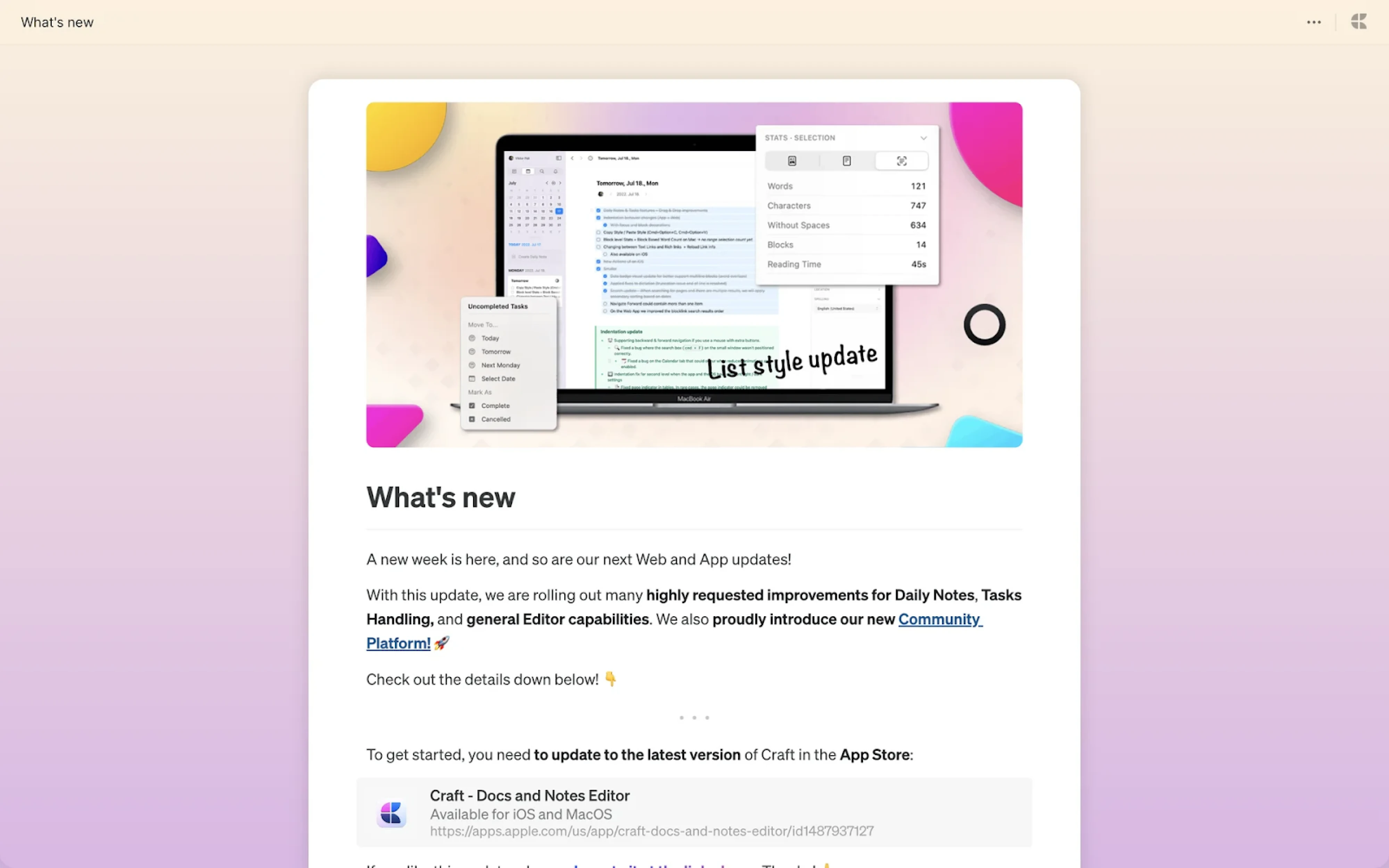 Broadcast discovery in Craft app