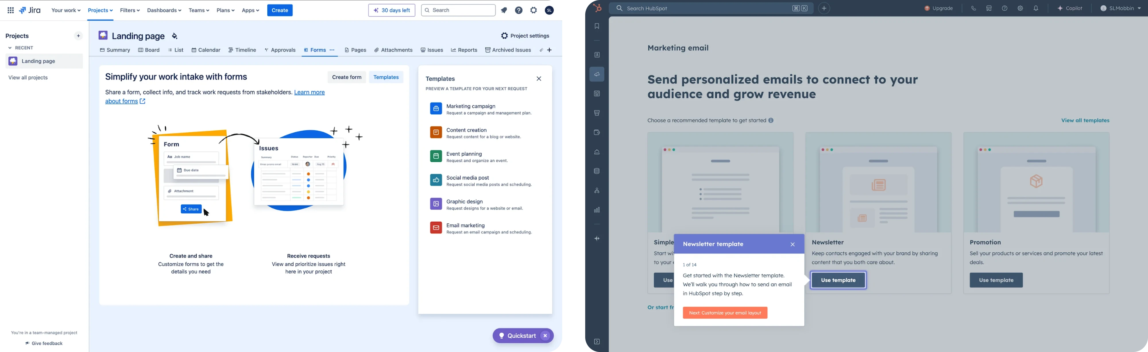 Examples of a zero-setup first run