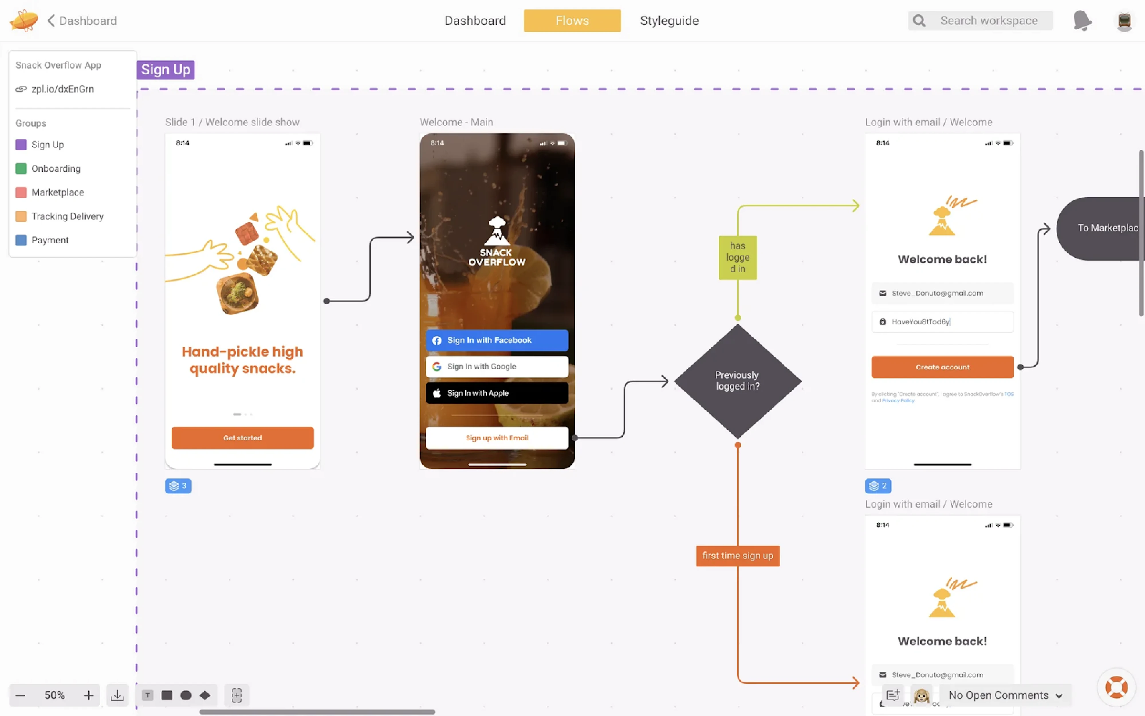 zeplin tool for design handoff to developers