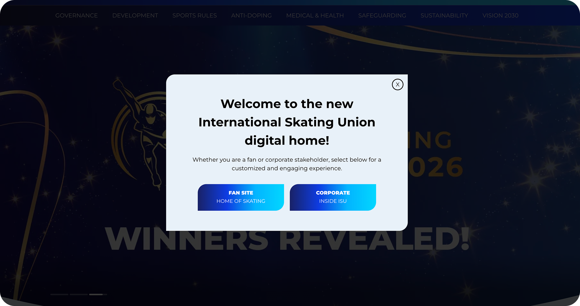 ISU splash page example