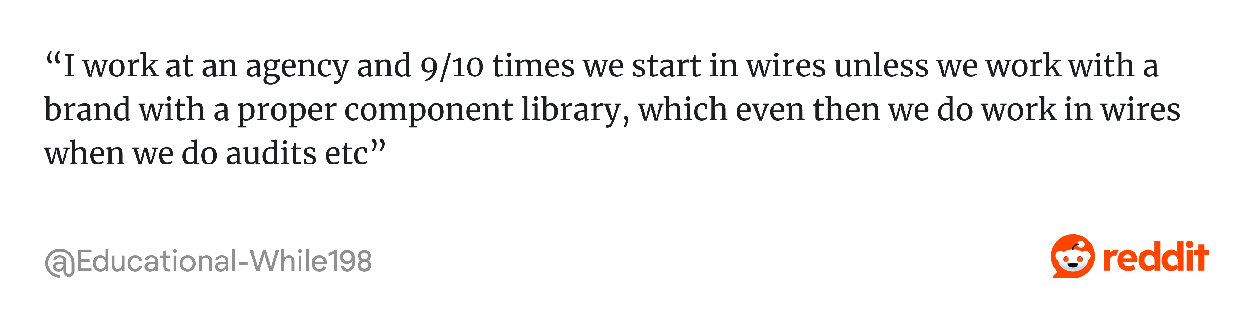 Comment on Reddit about UX Wireframes