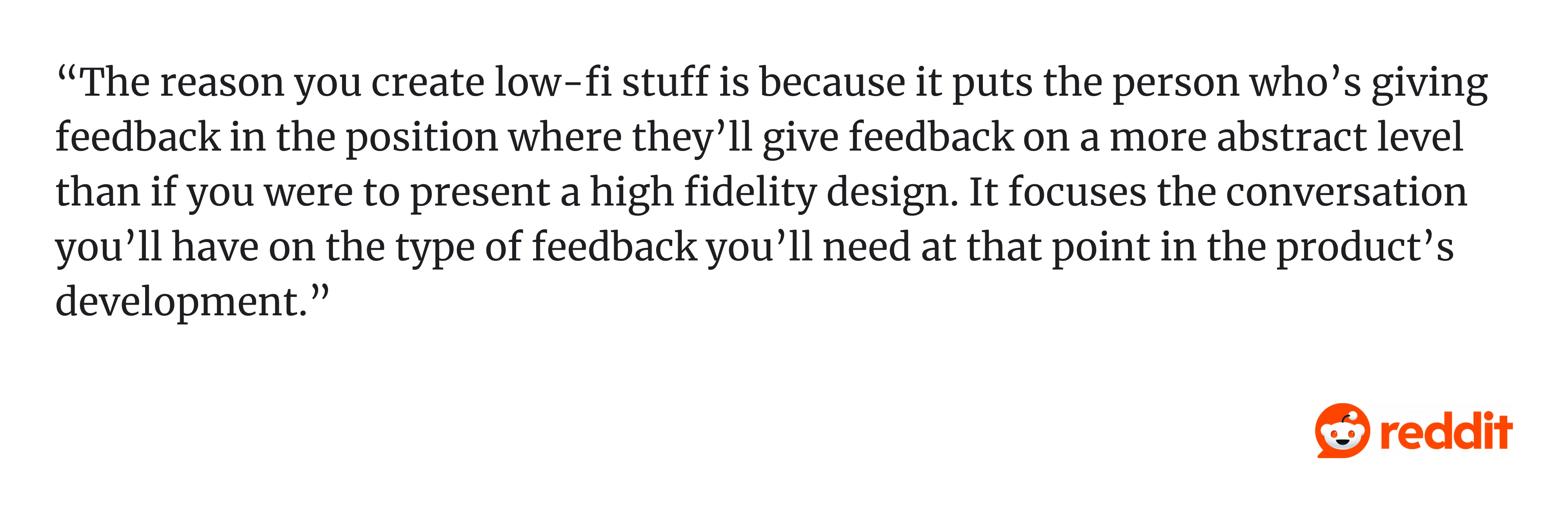Comment on Reddit about UX Wireframes