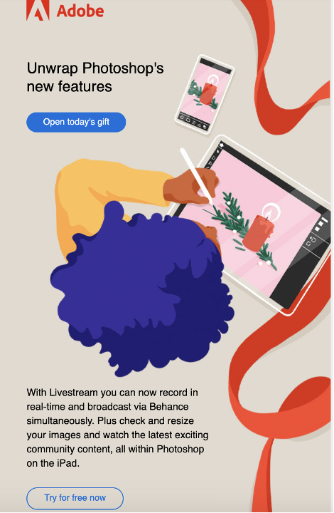 adobe feature update saas email template
