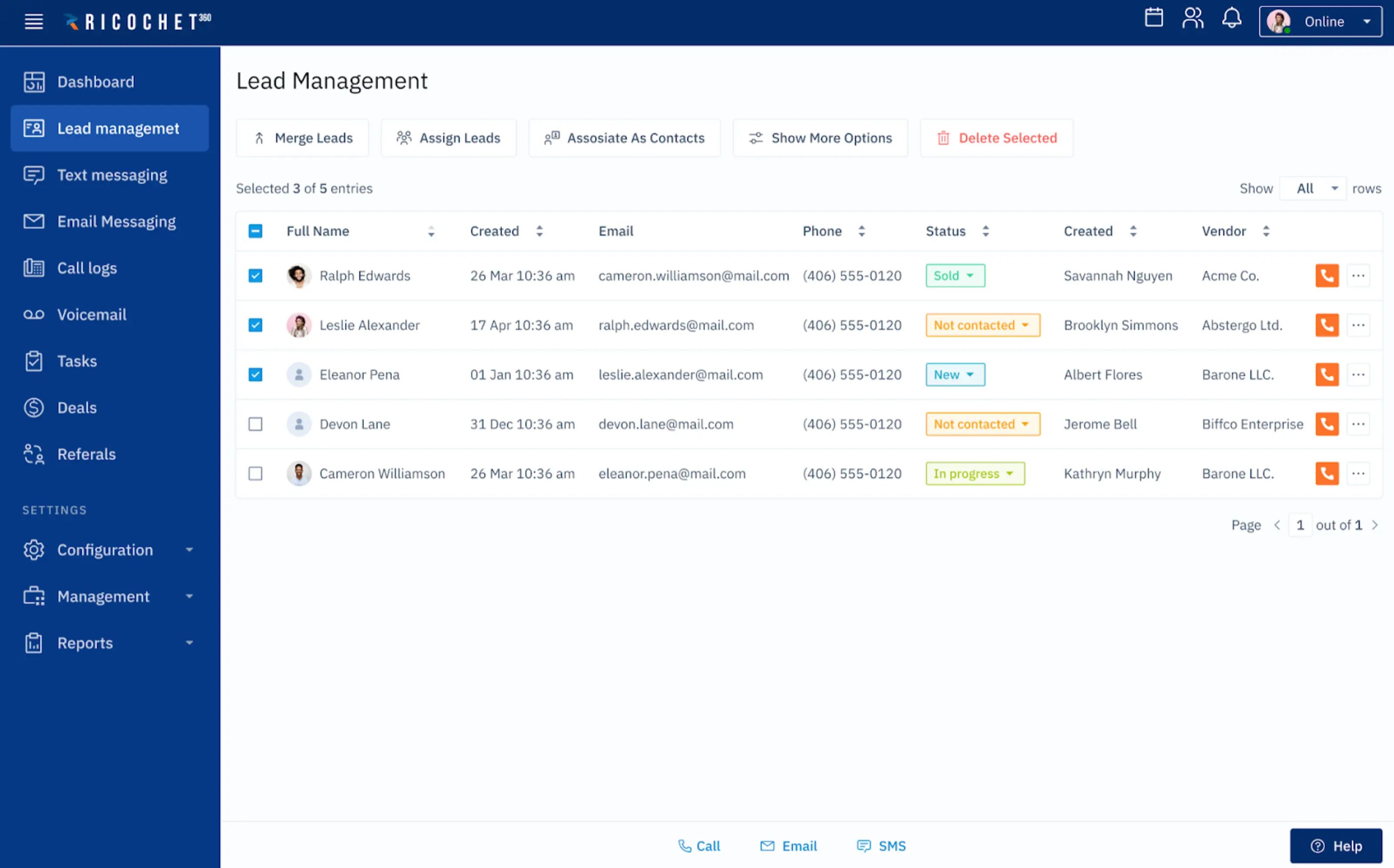 Bulk action UX design