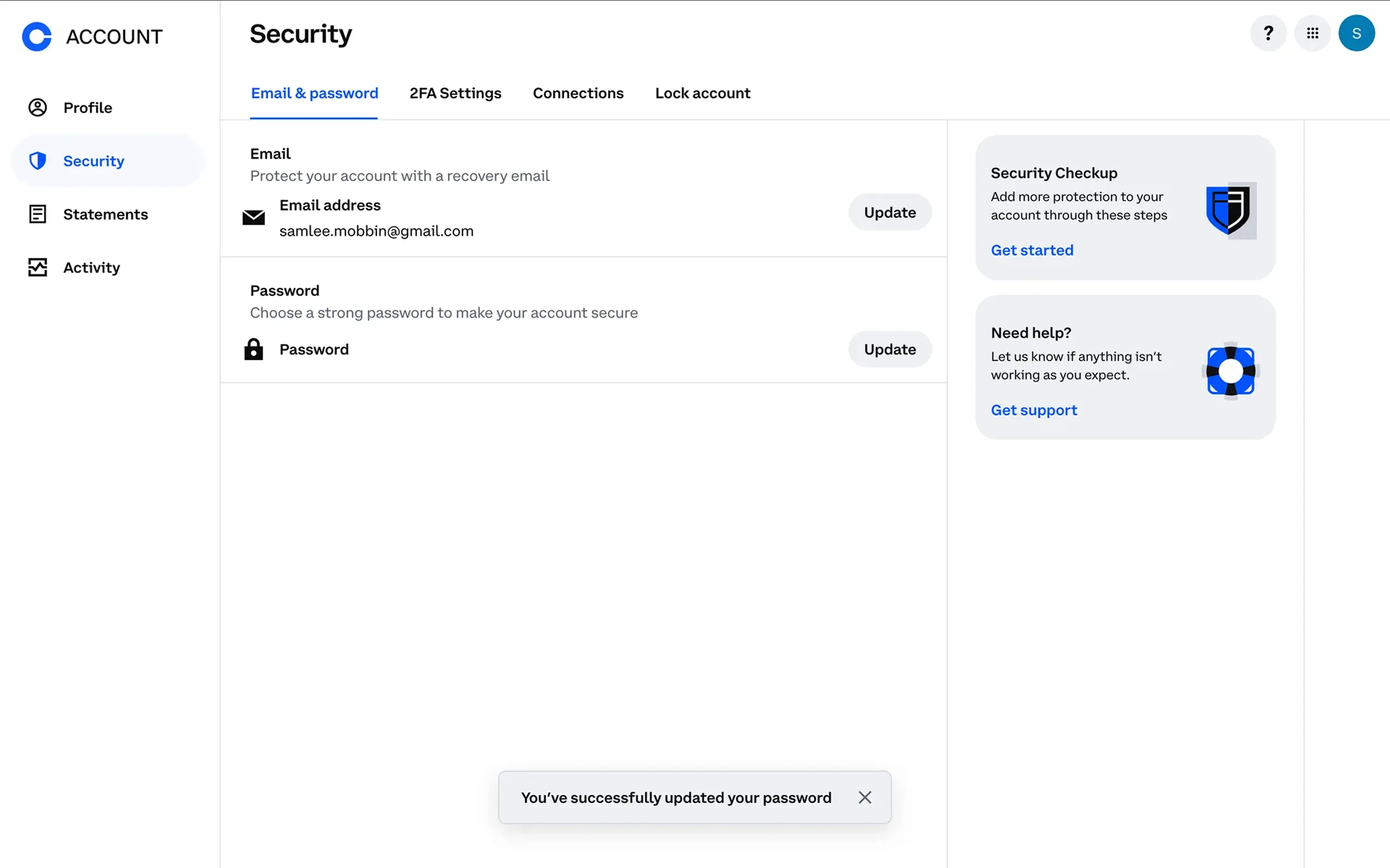 transparent account security design