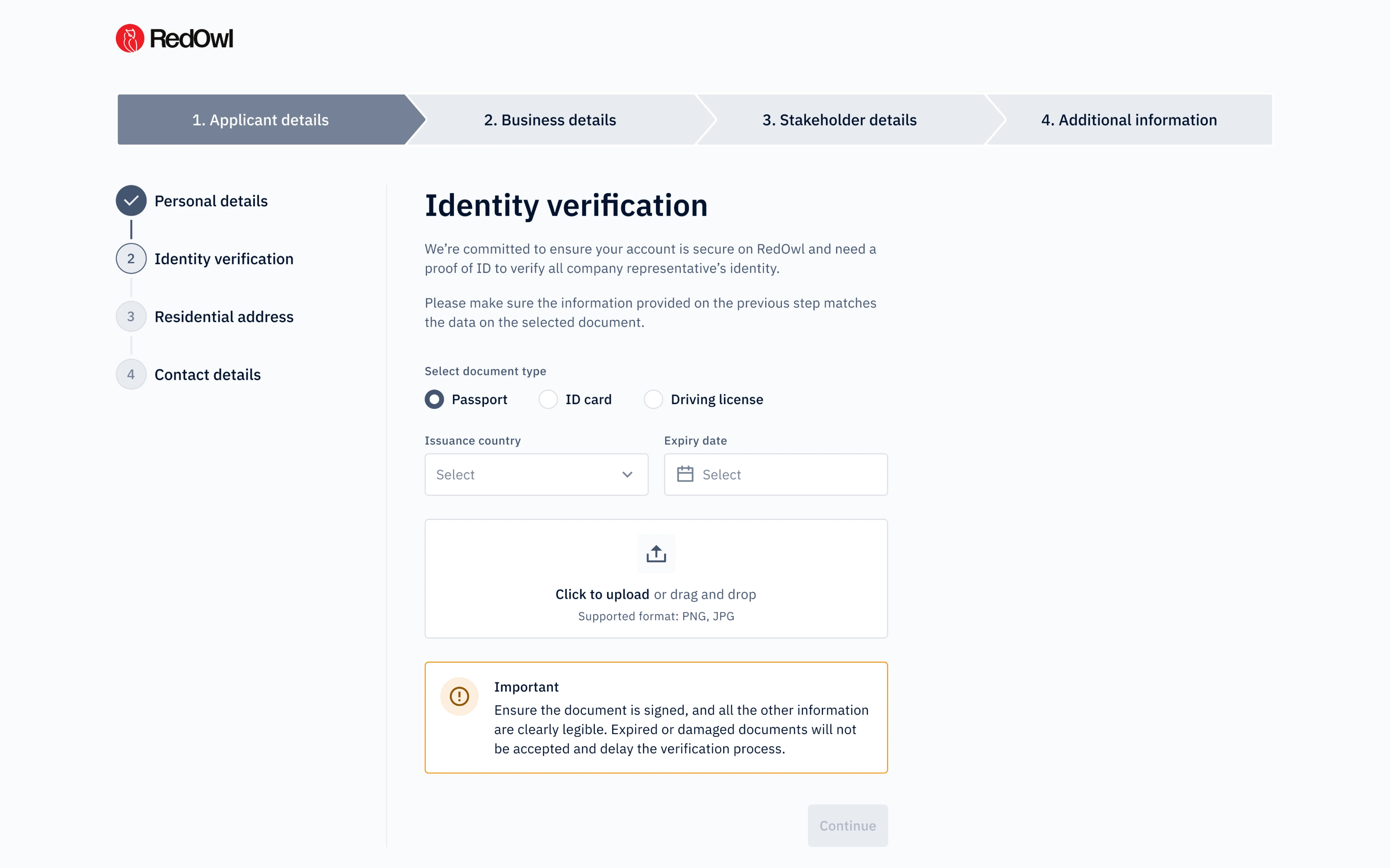 KYC and KYB flows for a financial startup