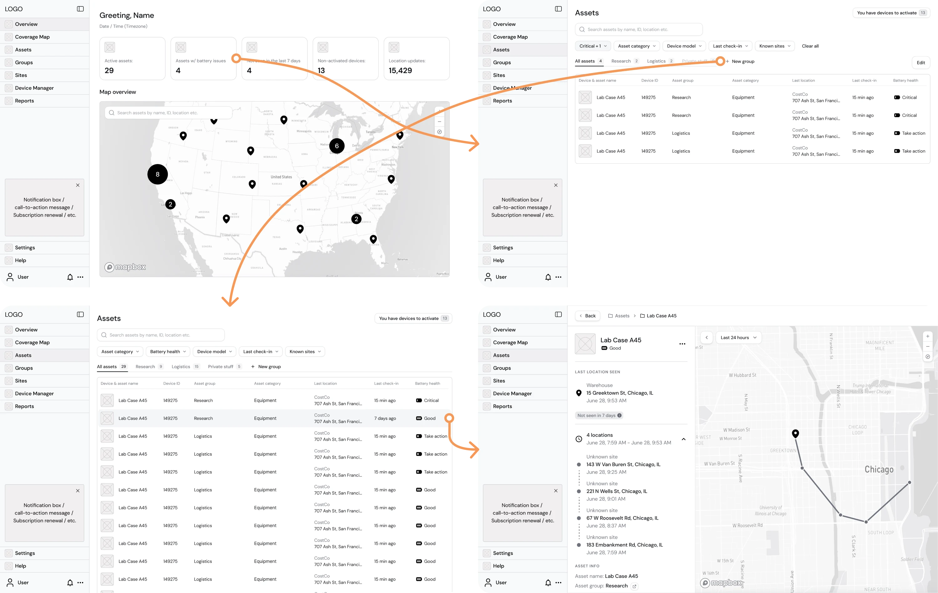 Smartpin platform clickable prototype created by Eleken