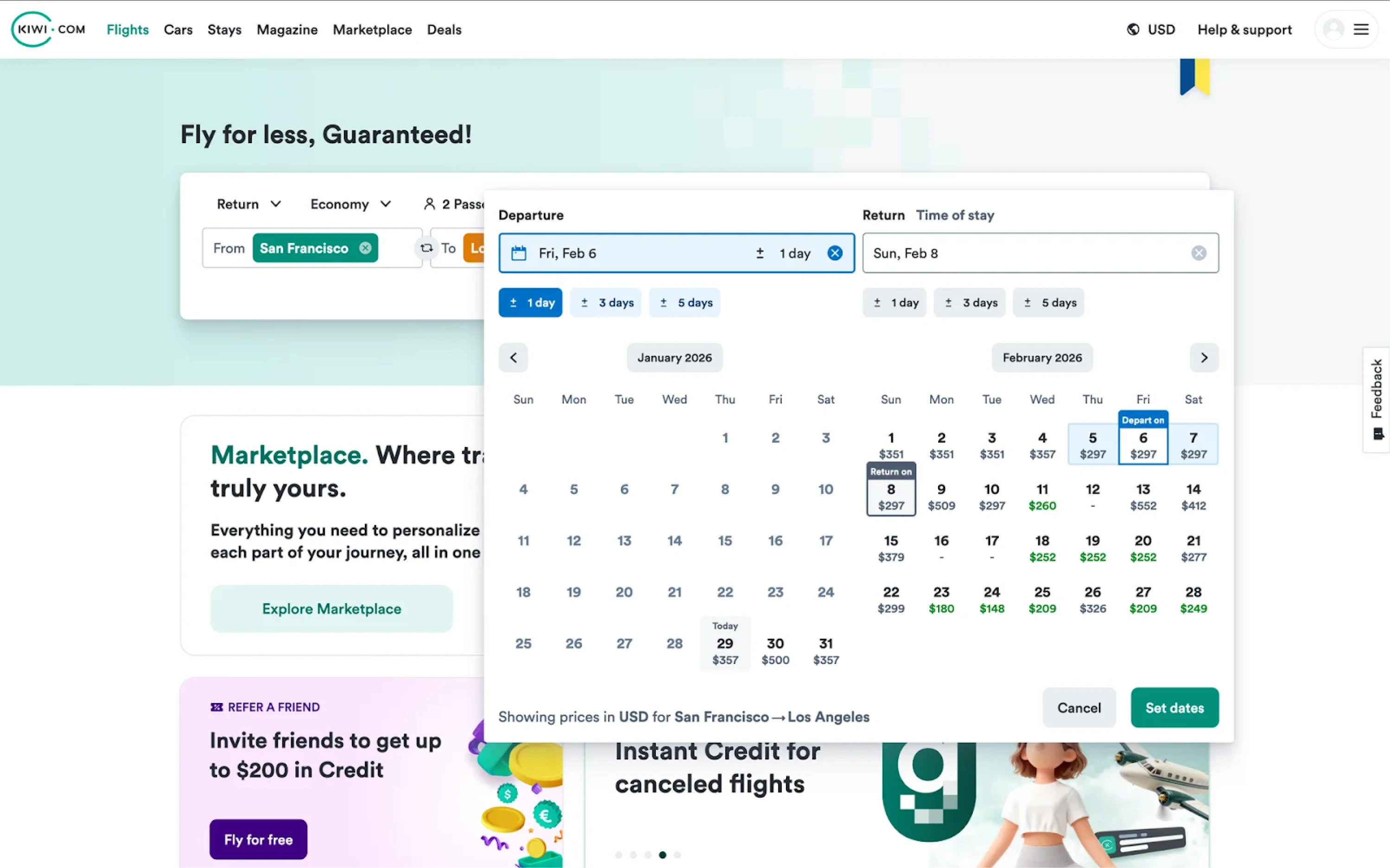 calendar popover design