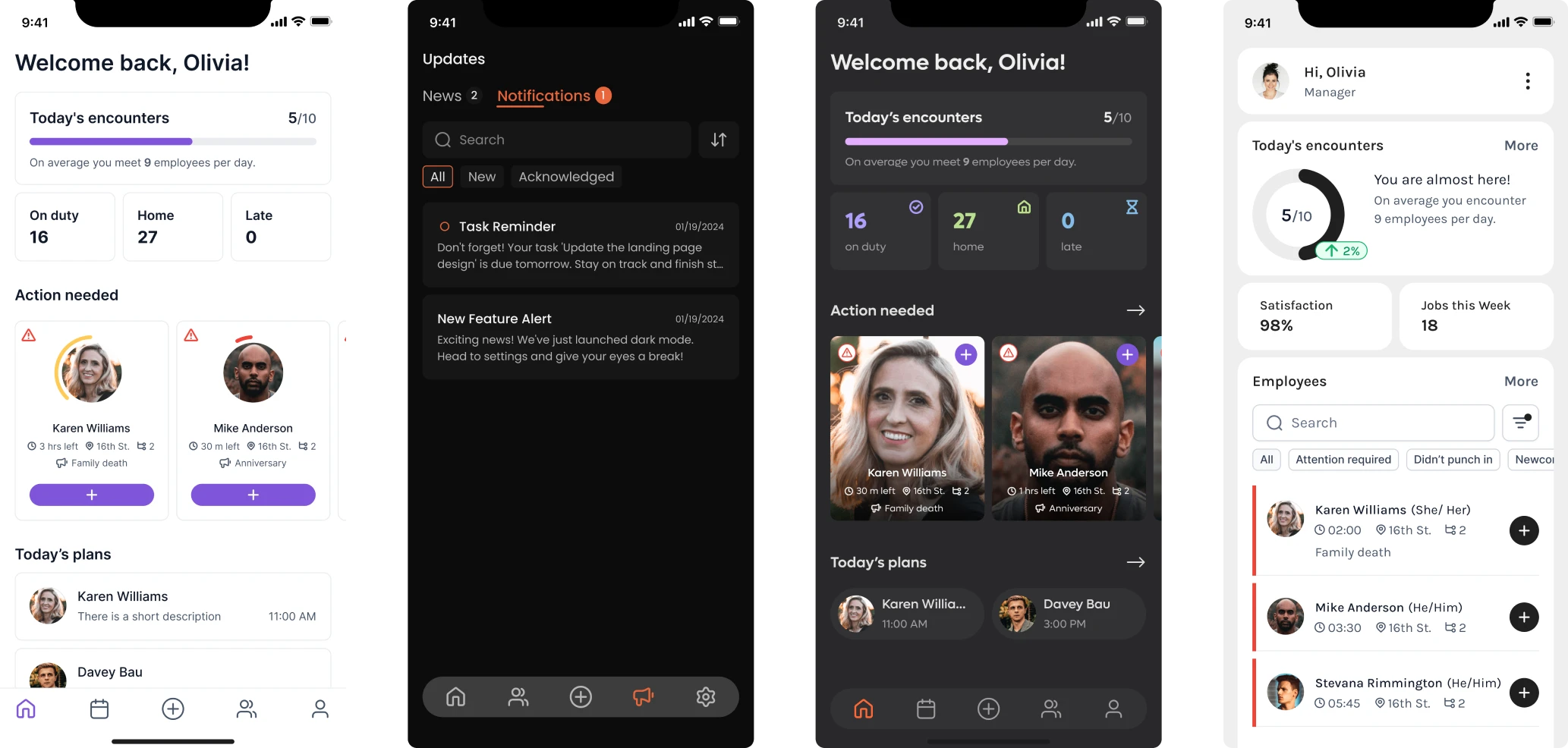 Initial variants of the main screen for Newton360