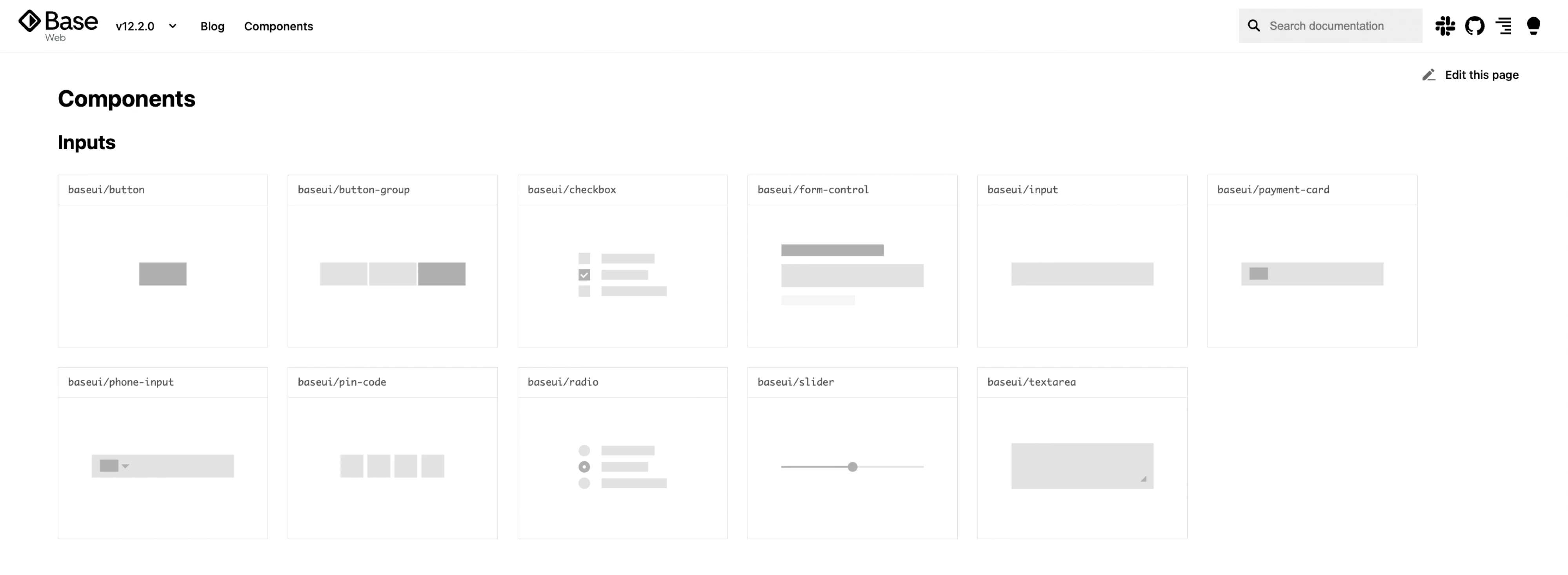 The components of the Base Web framework 